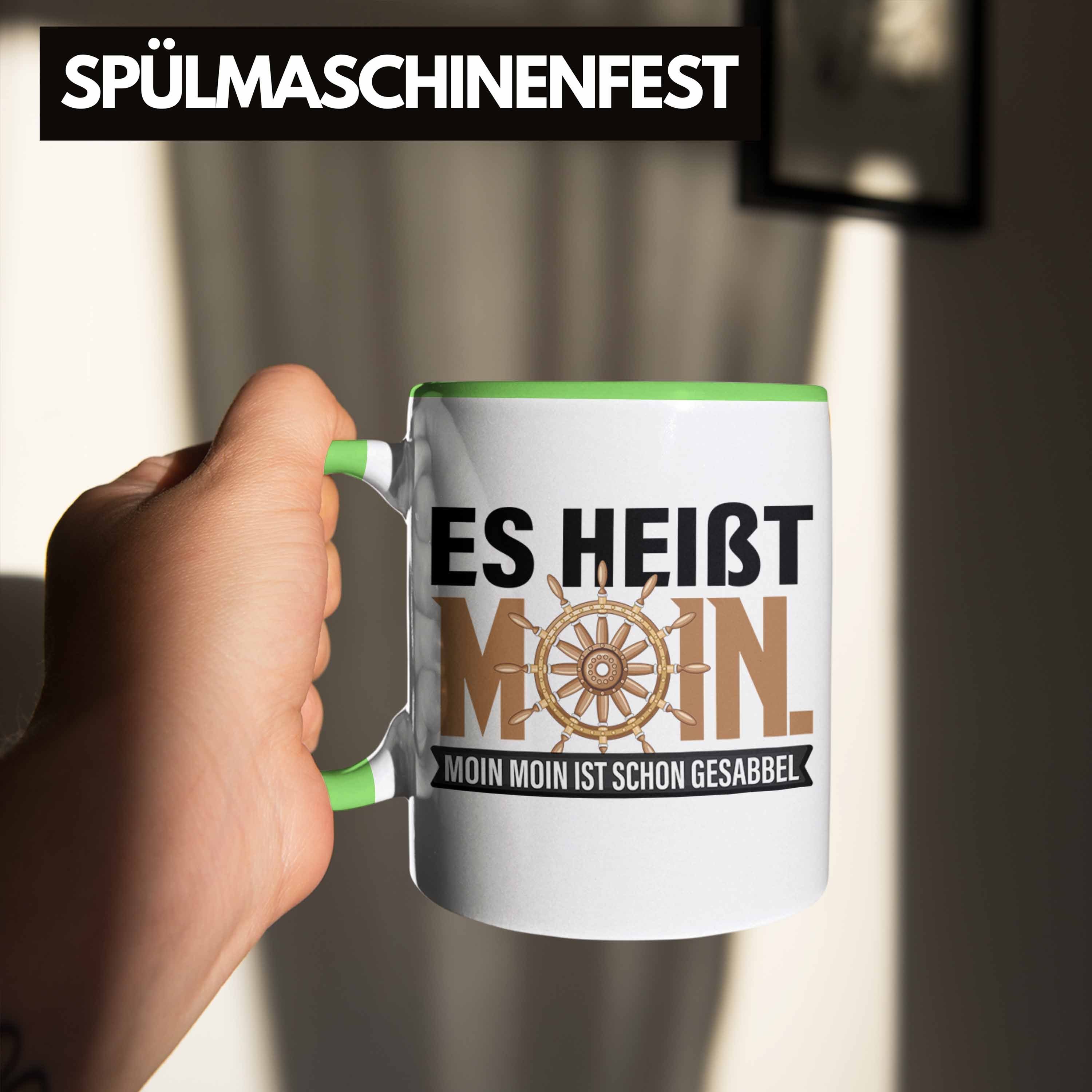 für Trendation Moin Gesabbel Hamburg Tasse Geschenk Norddeutsche Grün Moin Moin Tasse