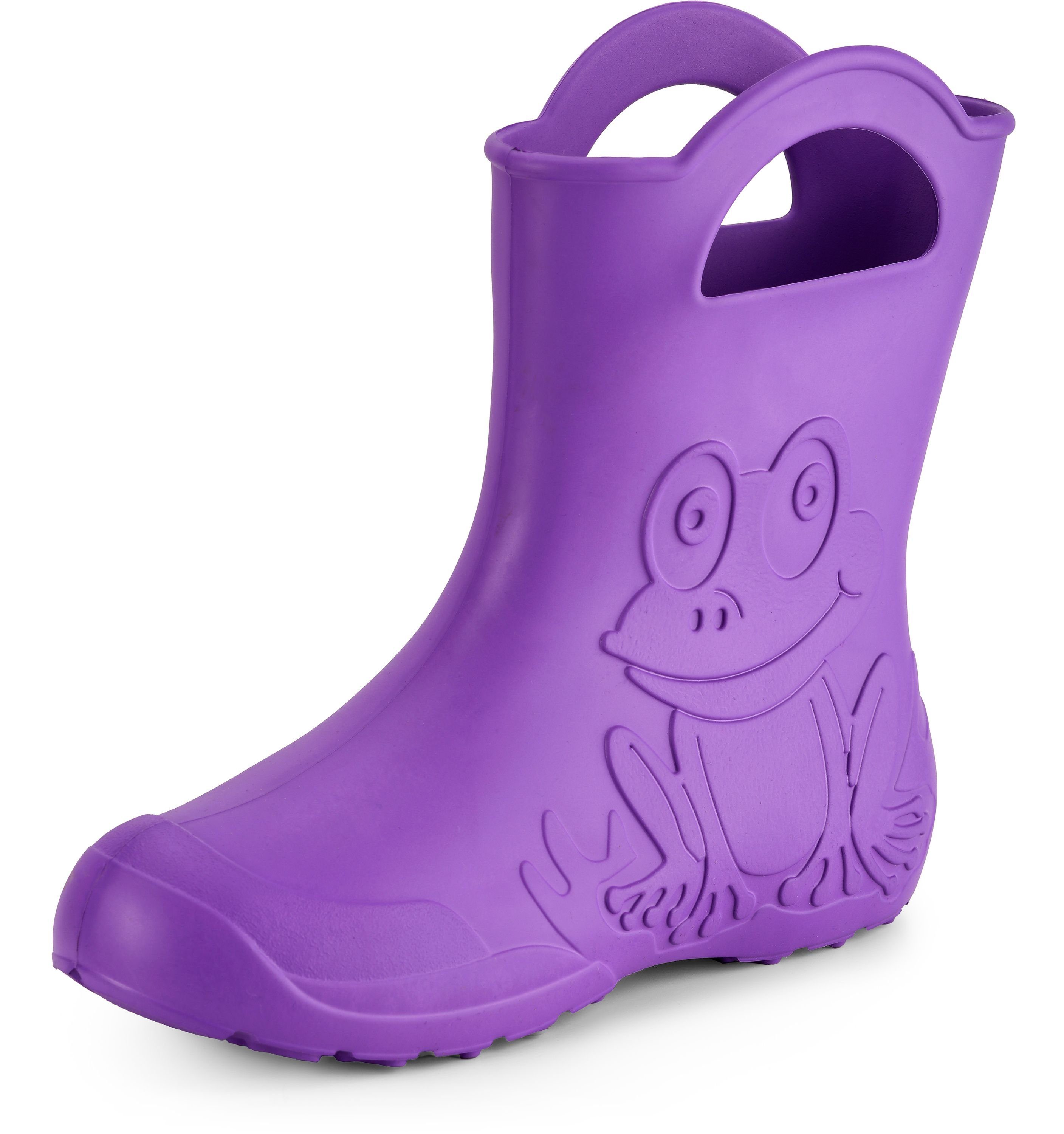 Ladeheid EVA Regenschuhe für Frauen LA-CA-09 Gummistiefel Damen federleichte Gartenschuhe mit Griffen