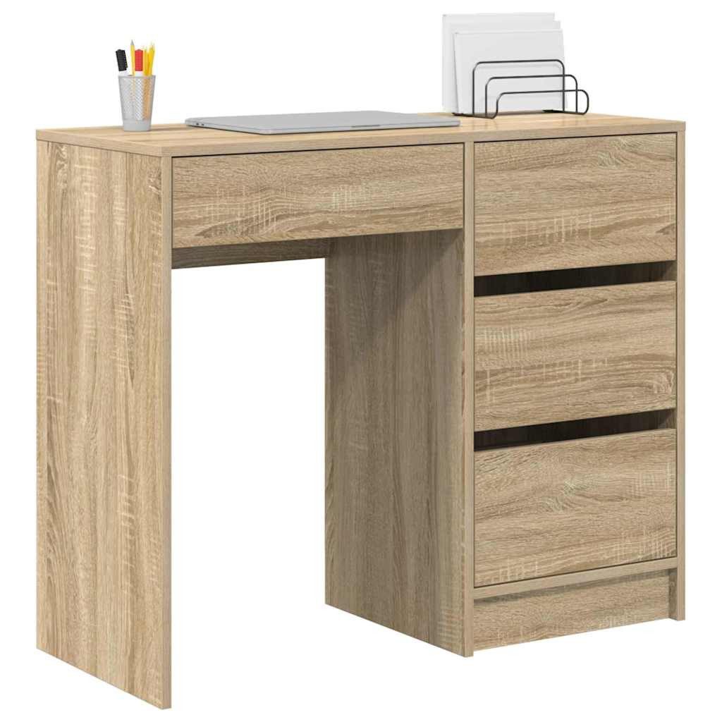 vidaXL Schreibtisch Schreibtisch Sonoma-Eiche 90 x 37,5 x 75 cm Holzwerksto günstig online kaufen