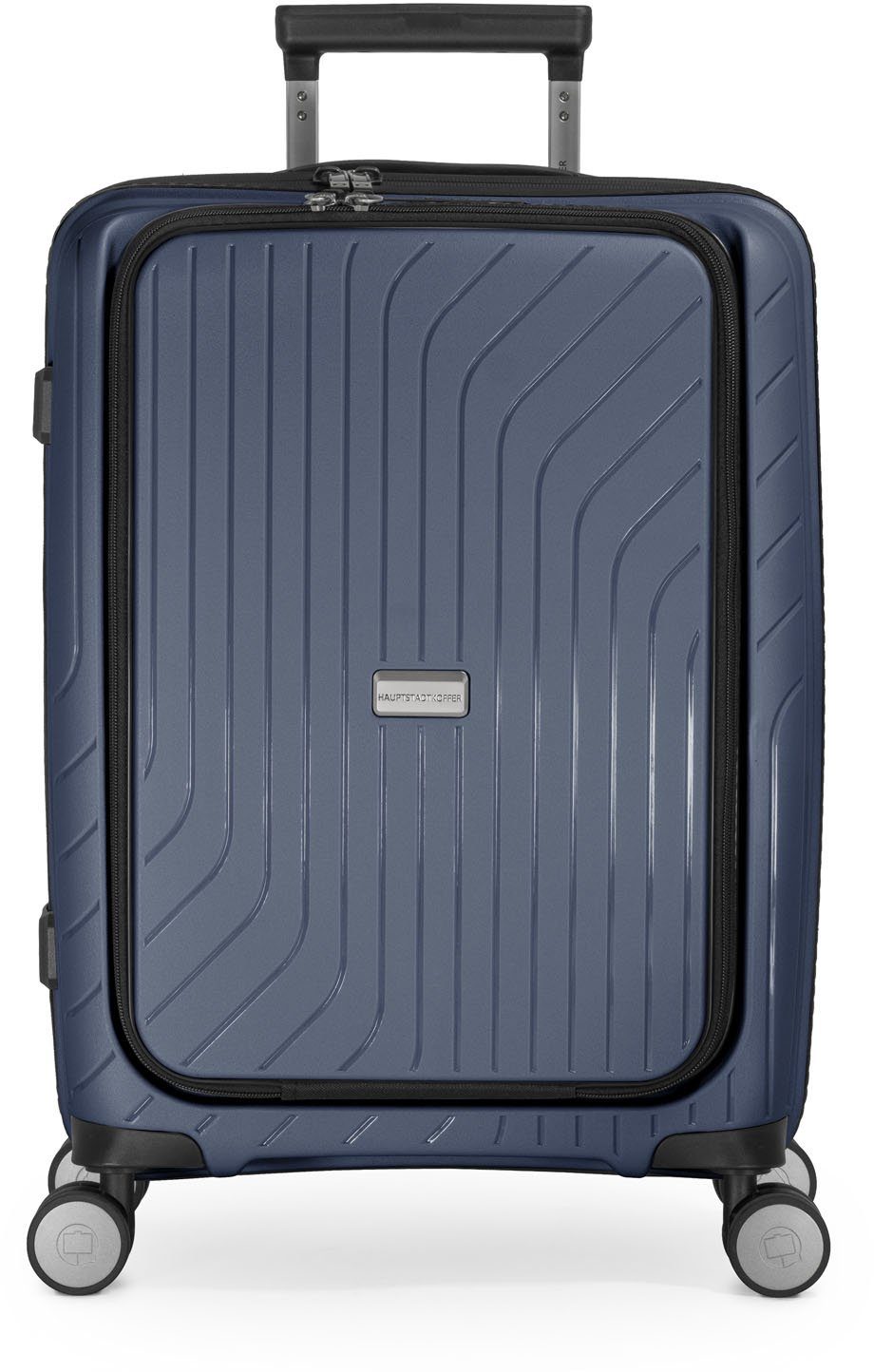 Hauptstadtkoffer Hartschalen-Trolley TXL, dunkelblau, 55 cm, 4 Rollen, mit  gepolstertem Laptopfach