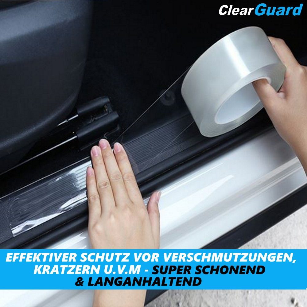 MAVURA Lackschutzfolie ClearGuard Einstiegsleisten Schutz Folie  Ladekantenschutz, (Transparent), Stoßstangenschutz Kantenschutz Schutzfolie  selbstklebend 5mx5cm