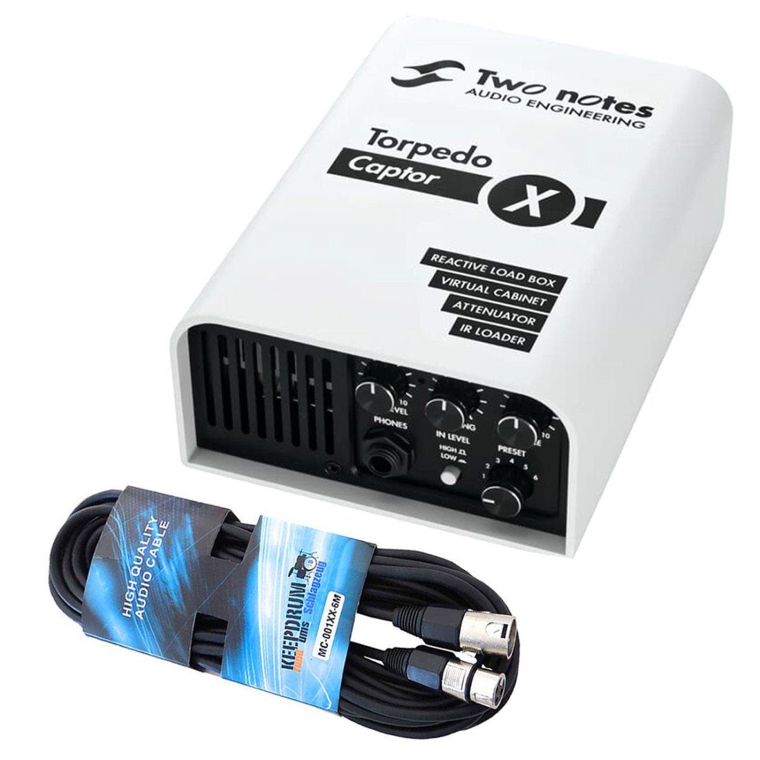 E-Gitarre Two Notes Torpedo Captor X 16 Ohm mit XLR-Kabel