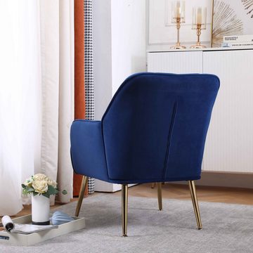 REDOM Loungesessel Relaxsessel Einzelsessel, Polstersessel, Fernsehsessel (Büro Freizeit Gepolsterte Einzelsofa Stuhl), Kaffee Stuhl mit Metallbeinen