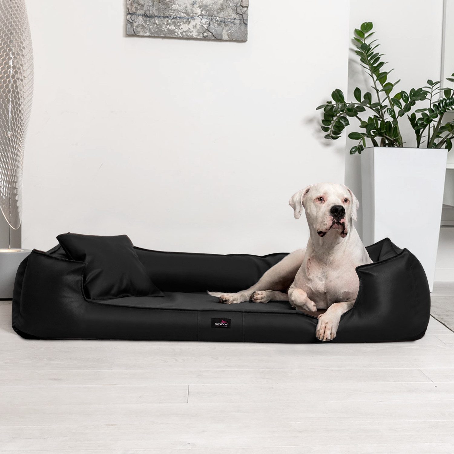 tierlando® Tierbett Orthopädisches Hundebett GOOFY Kunstleder, Matratzenschoner inklusive