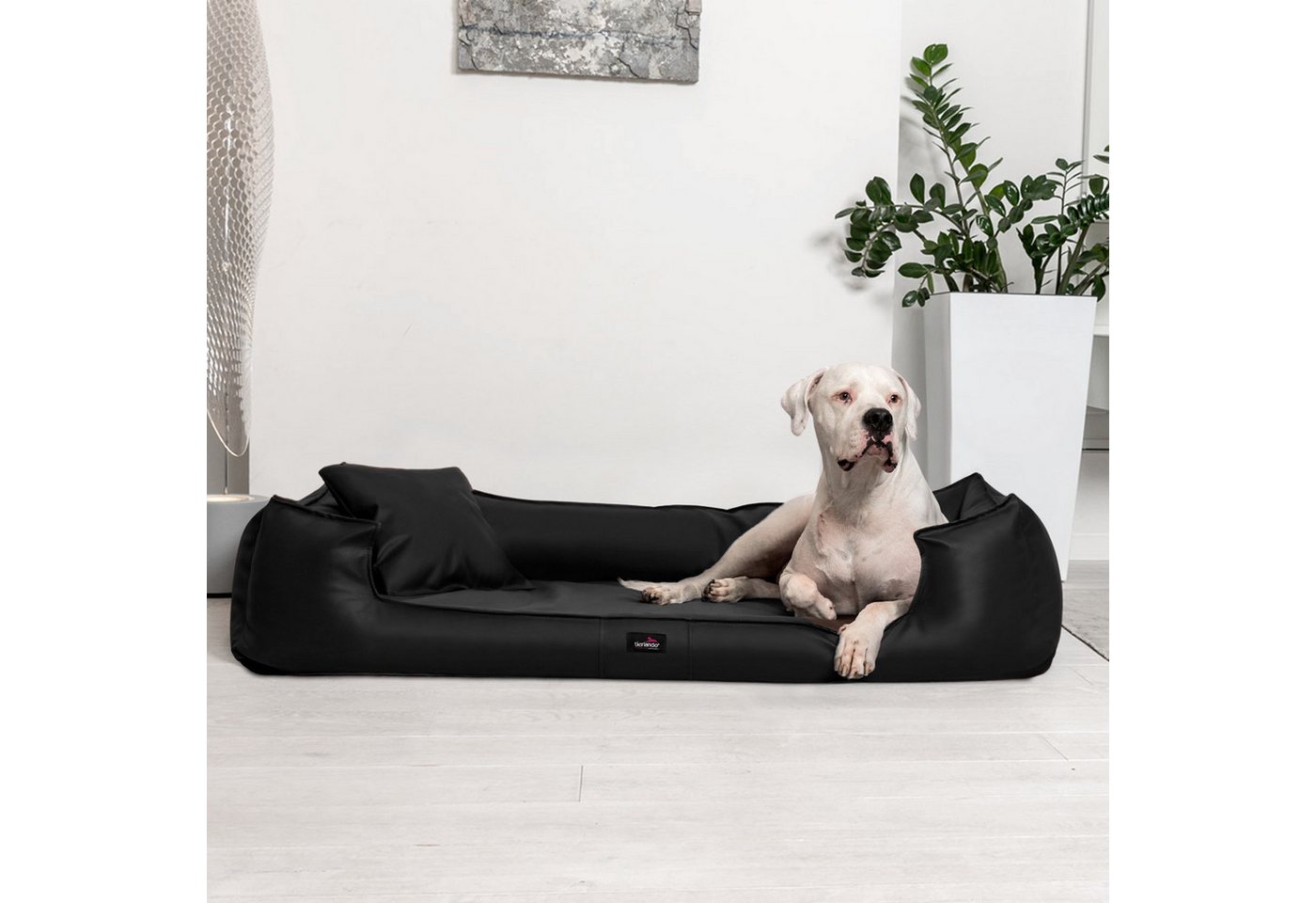 Thumbnail - tierlando® Tierbett Orthopädisches Hundebett GOOFY Kunstleder, Matratzenschoner inklusive