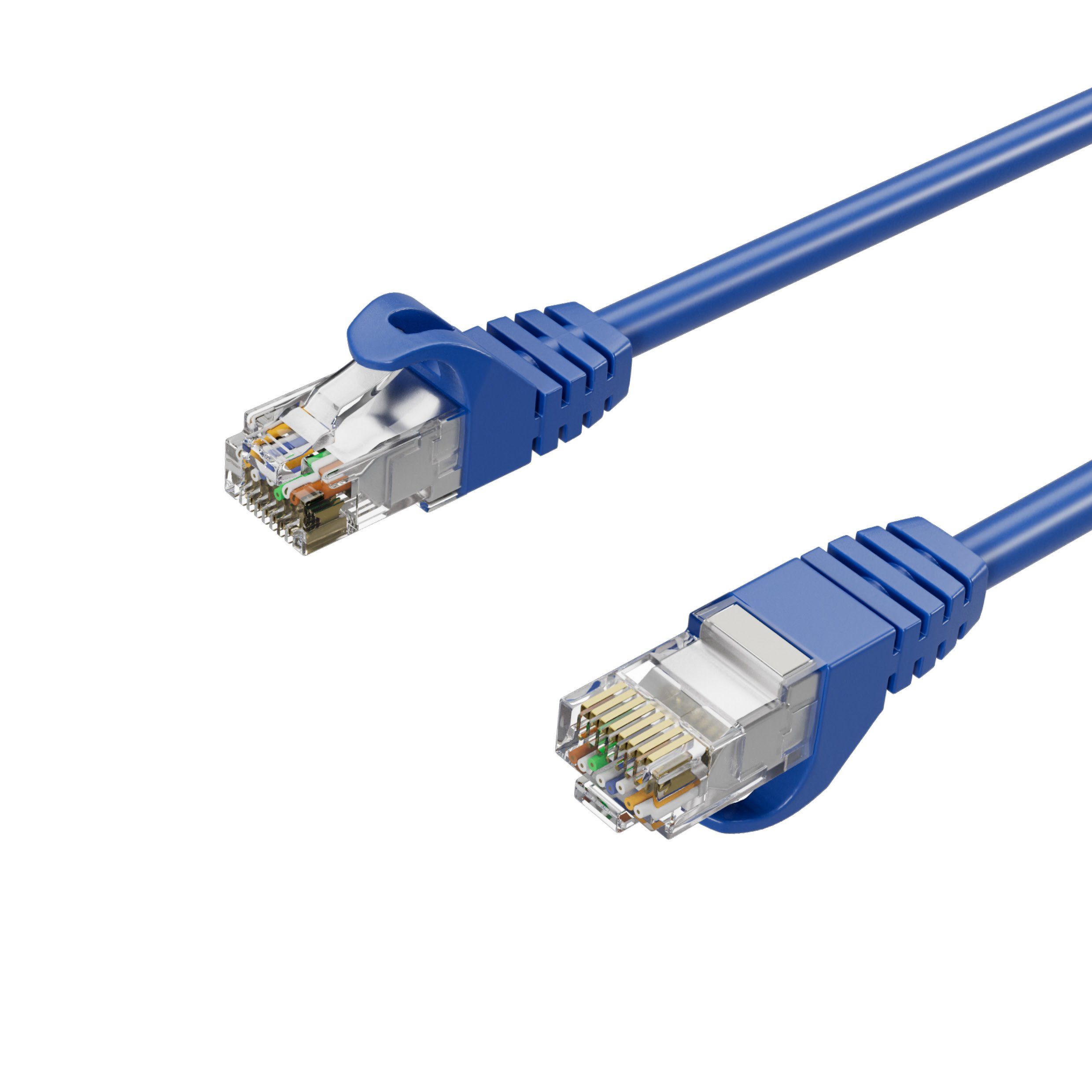 Kabelbude.eu Netzwerkkabel RJ45 Patchkabel, LAN-Kabel U/UTP, CAT 7 Rohkabel, bis LAN-Kabel, RJ-45, (200 cm)