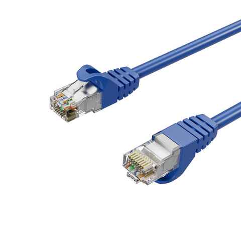 Kabelbude.eu Netzwerkkabel RJ45 Patchkabel, LAN-Kabel U/UTP, CAT 7 Rohkabel, bis LAN-Kabel, RJ-45, (25 cm)