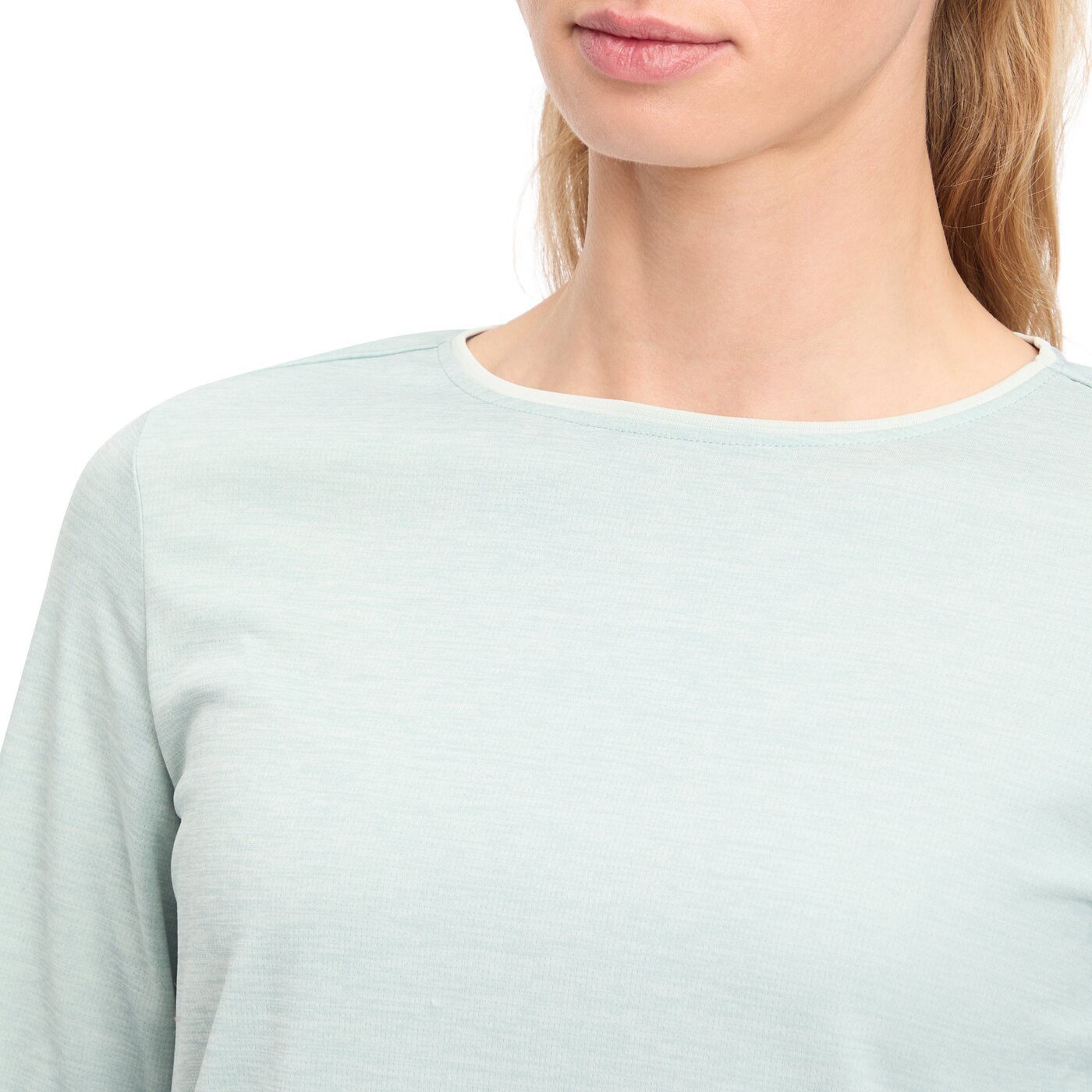 McKINLEY T-Shirt Da.-Langarmshirt Hunu LS W 907 MELANGE/GREEN SM