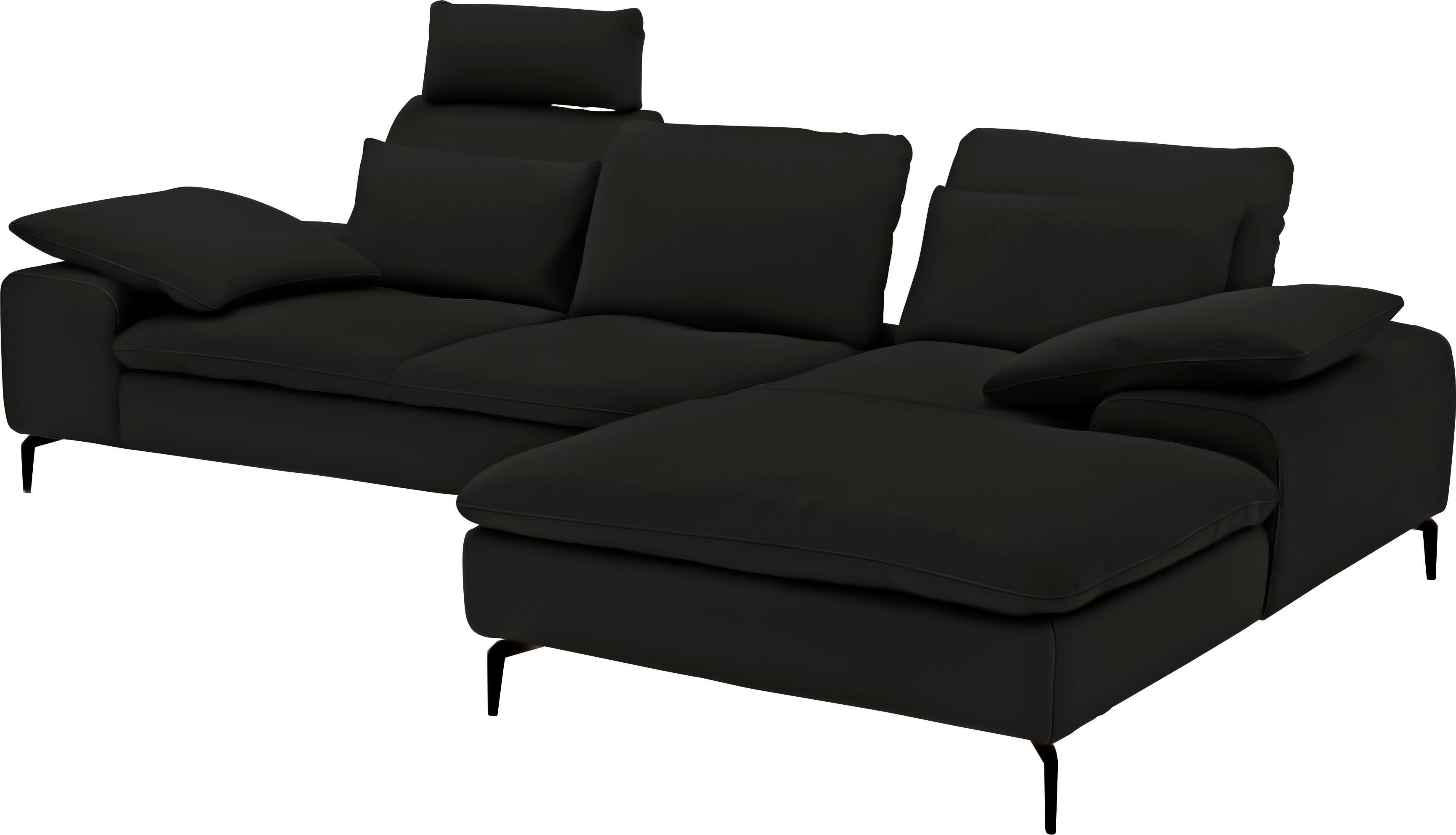 W.SCHILLIG Ecksofa valentinoo, Designsofa, bequem, elegant und zeitlos, L-Form, Set, inklusive Hocker, mit Sitztiefenverstellung, Breite 299 cm