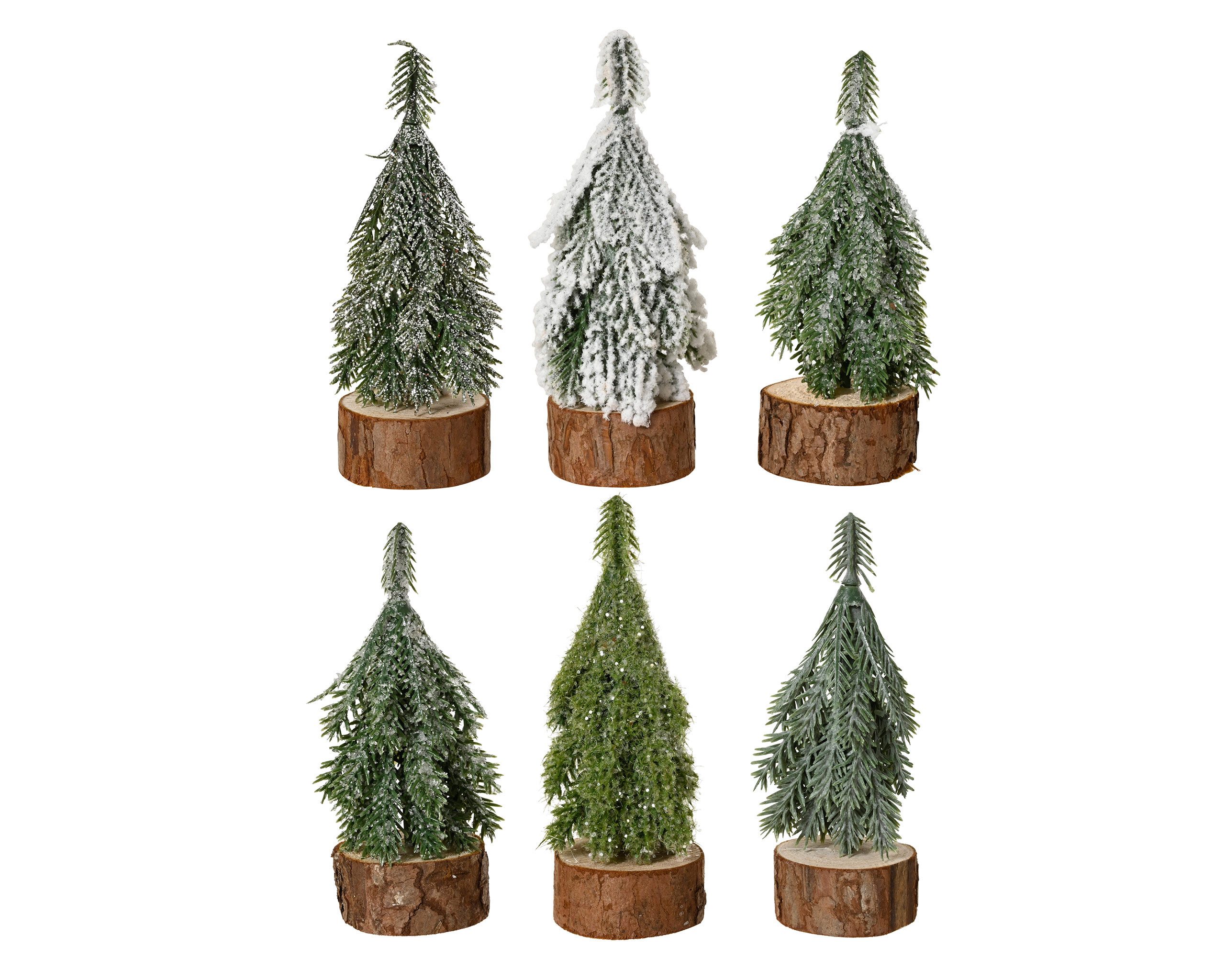 Kaemingk Künstlicher Weihnachtsbaum, Tannenbaum künstlich mit Holzsockel 11cm 1 Stück sortiert von Kaemingk