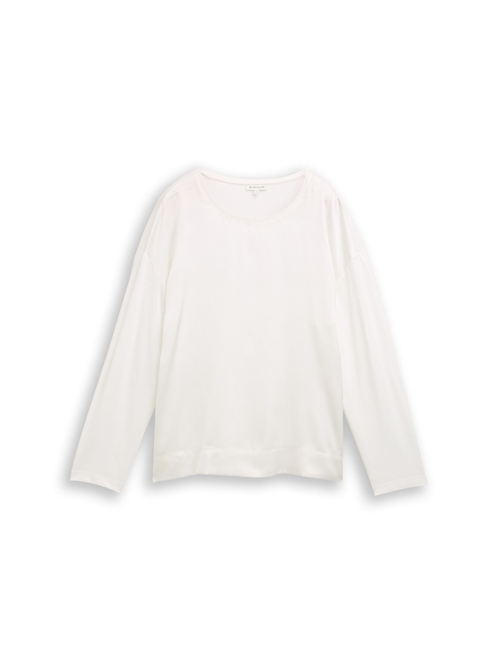 TOM TAILOR Langarmshirt T-Shirt Loose Fit Langarmshirt im Material-Mix günstig online kaufen