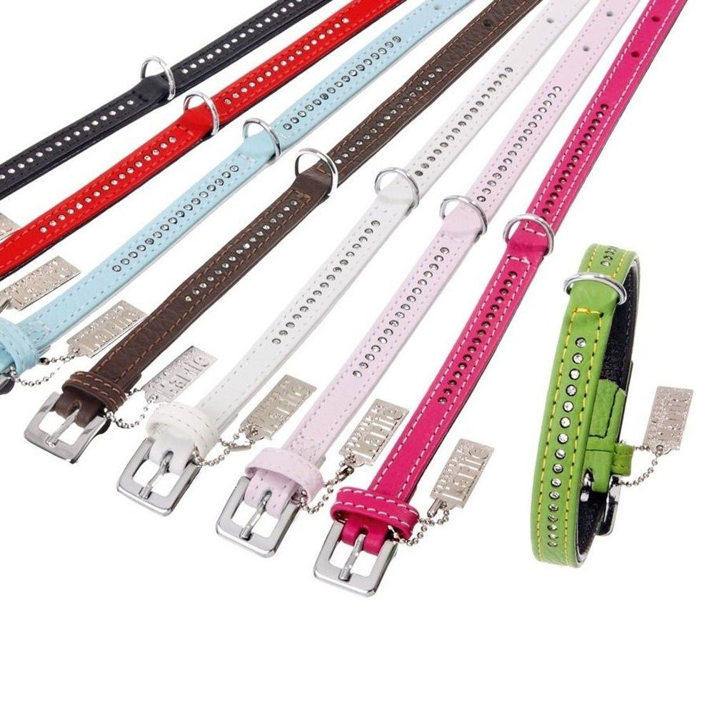 Karlie Hunde-Halsband Karlie Vintage Strass-Halsband 1-reihig - Braun, 24 cm