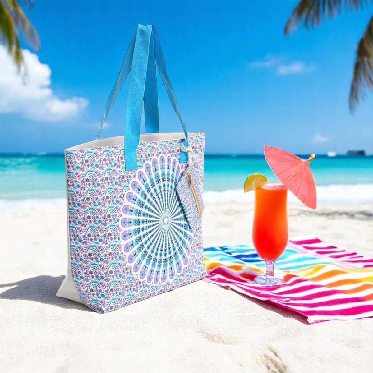 KARMA Strandtasche Strandtasche Damen groß Rosa günstig online kaufen