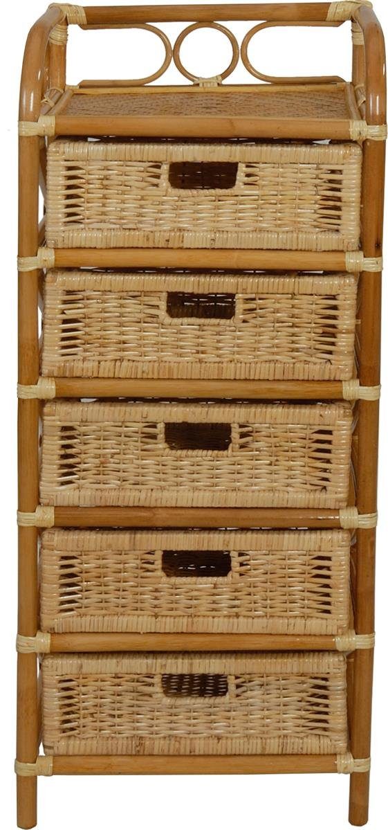 Krines Home Badregal Rattan Standregal Kommode Rattan Korb Regal Badregal R günstig online kaufen