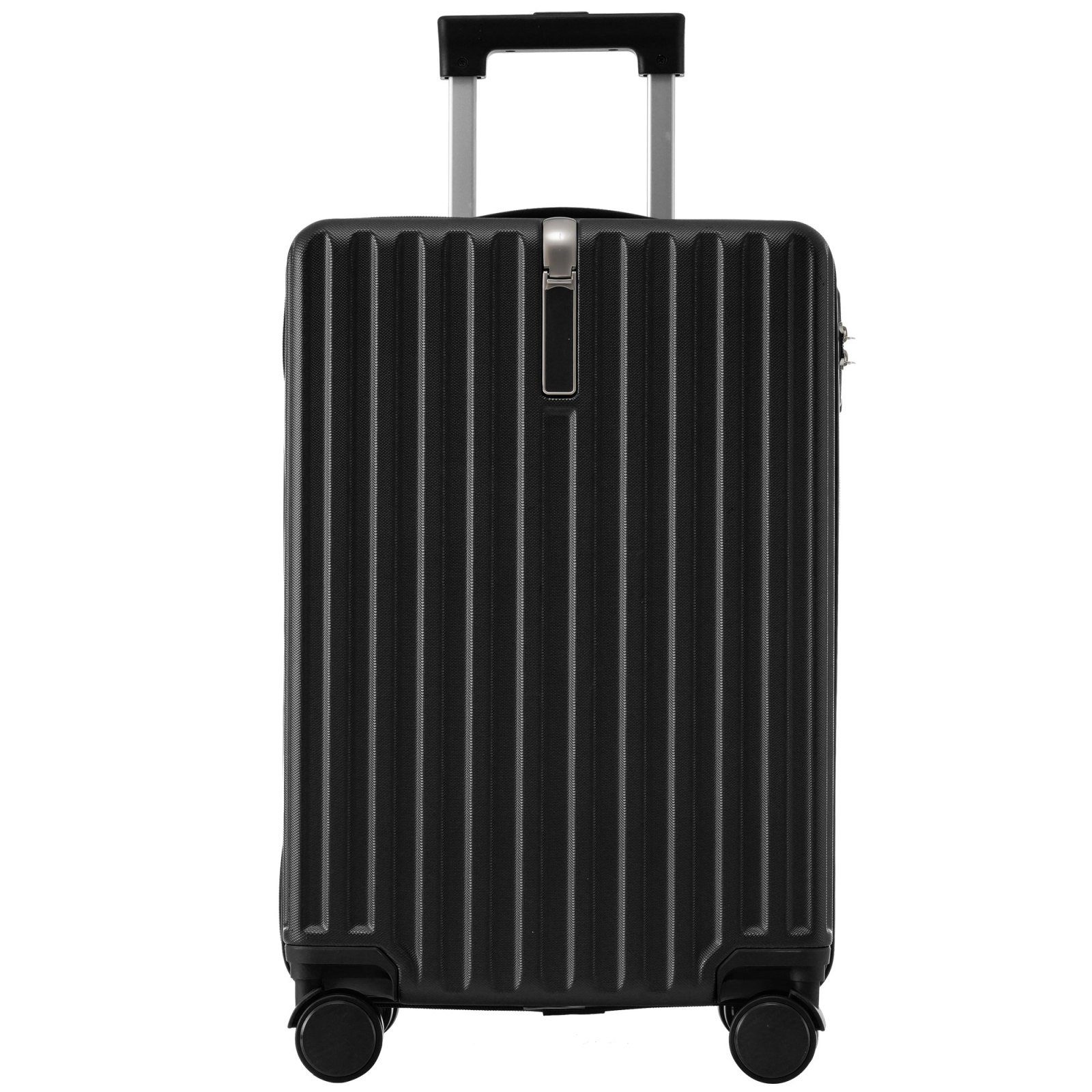 ABS-Material, Koffer 4 aus , Handgepäck Reisekoffer, Rollen, SEEZSSA Gepäck FarbenModisches 1tlg leichtes Rollkoffer 55x36x21cm schwarz