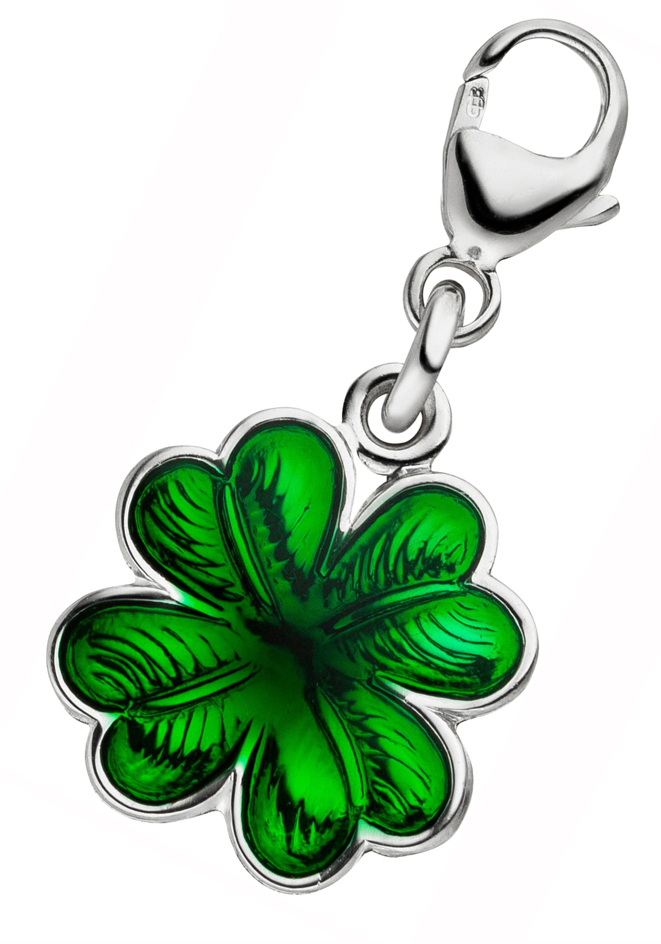 JOBO Charm-Einhänger Anhänger Kleeblatt, 925 Silber