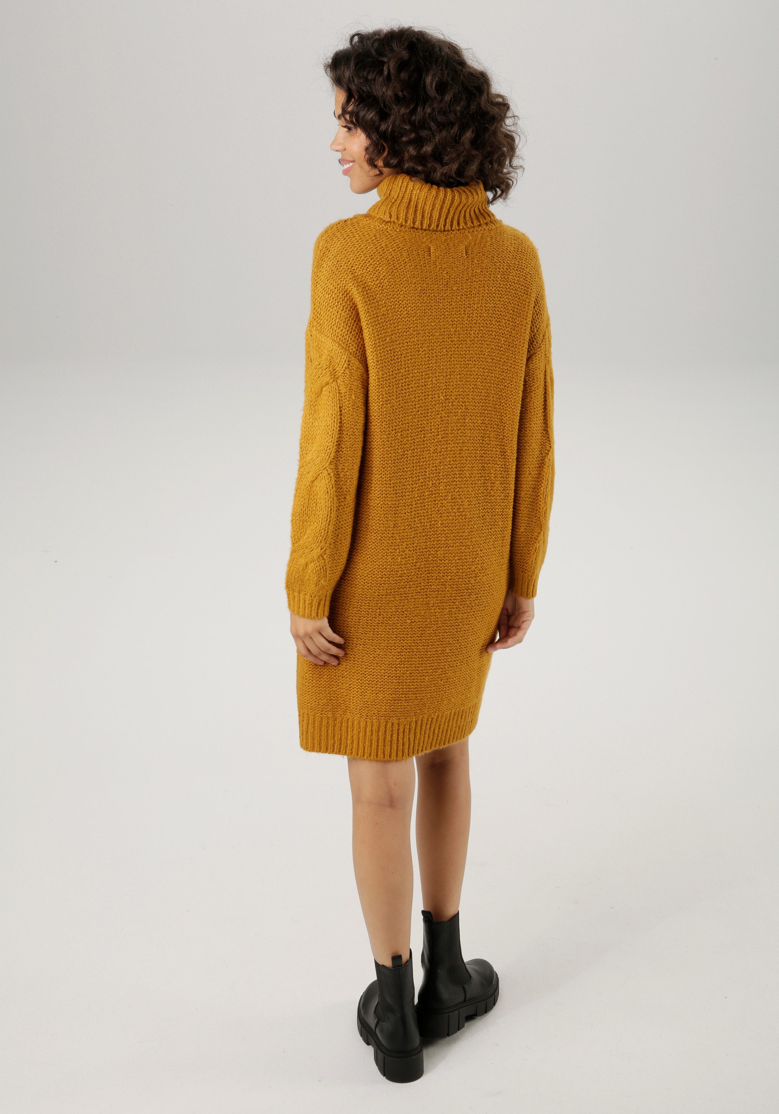 Aniston CASUAL Strickkleid mit extravagantem Zopfmuster günstig online kaufen