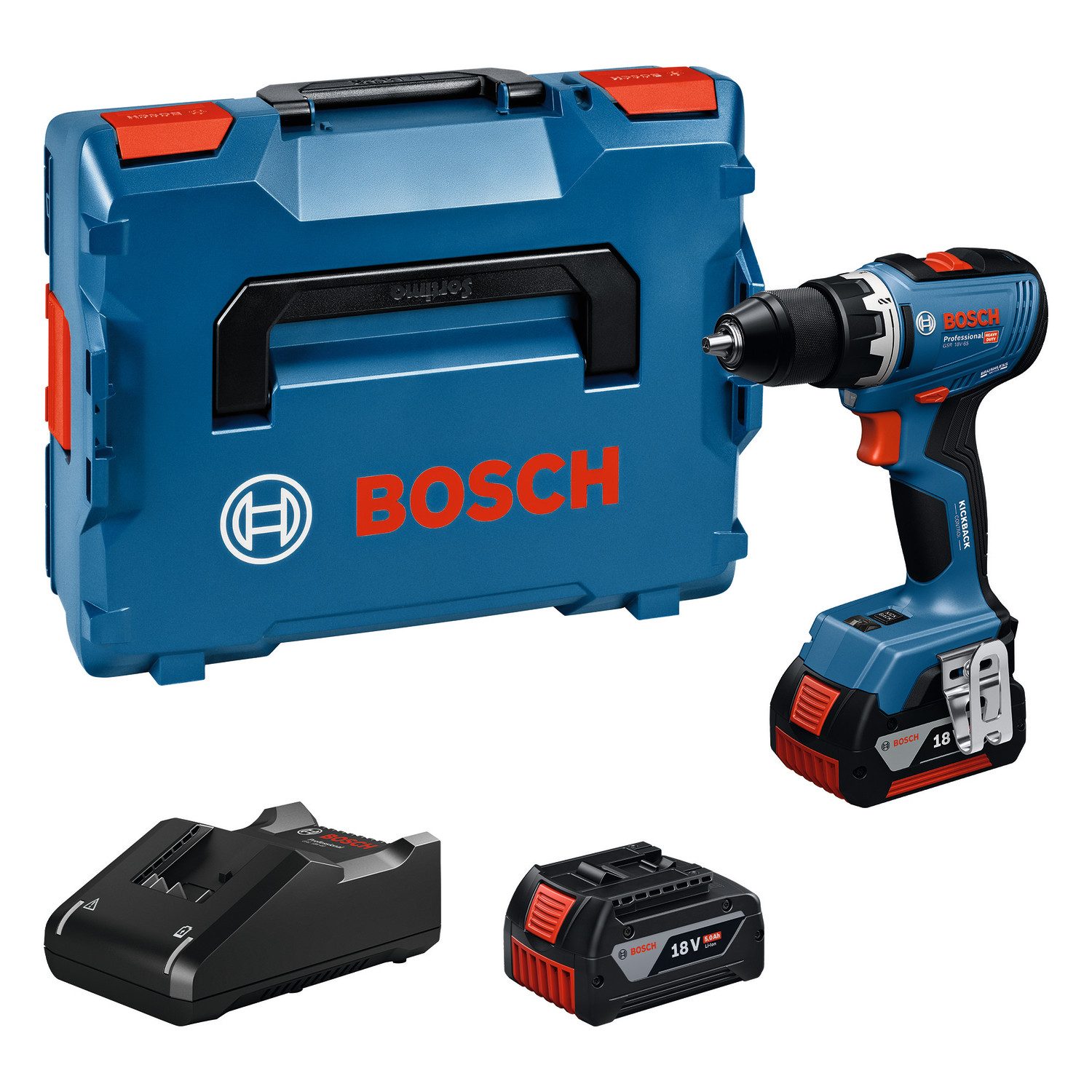 Bosch Professional Akku-Bohrschrauber »GSR 18V-65«, Inkl. 2x Akku GBA 18V 5 günstig online kaufen