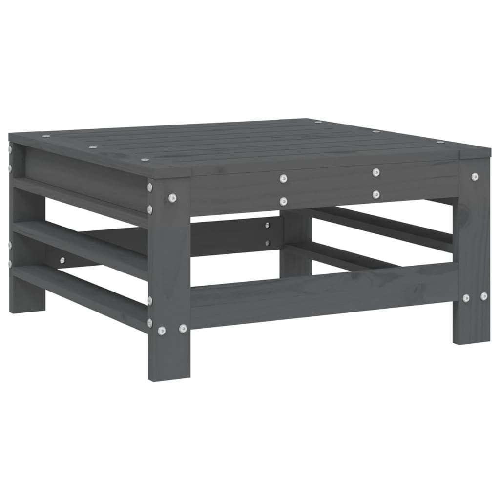 vidaXL Sofaelement Gartenhocker Grau Massivholz Kiefer günstig online kaufen