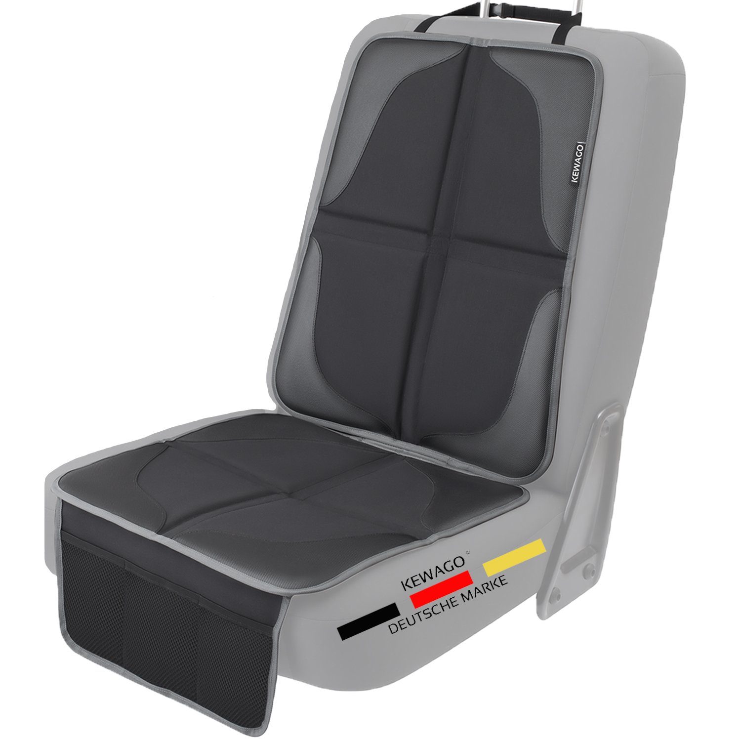 Kindersitzunterlage/Sitzschoner Auto, auch ISOFIX geeignet, schwarz von  PETEX