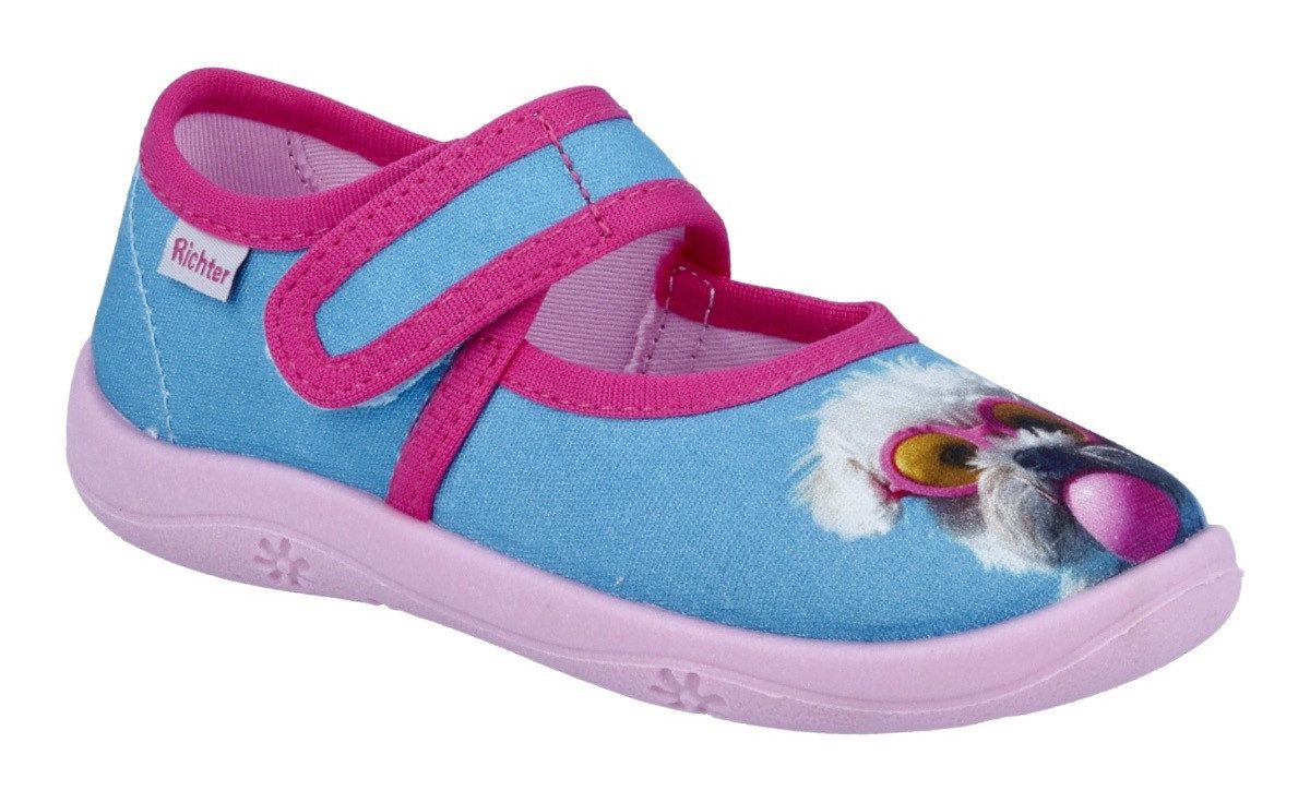 Richter Mia Hausschuh Kindergartenschuh, Klettschuh mit WMS, Größeschablone zum Download