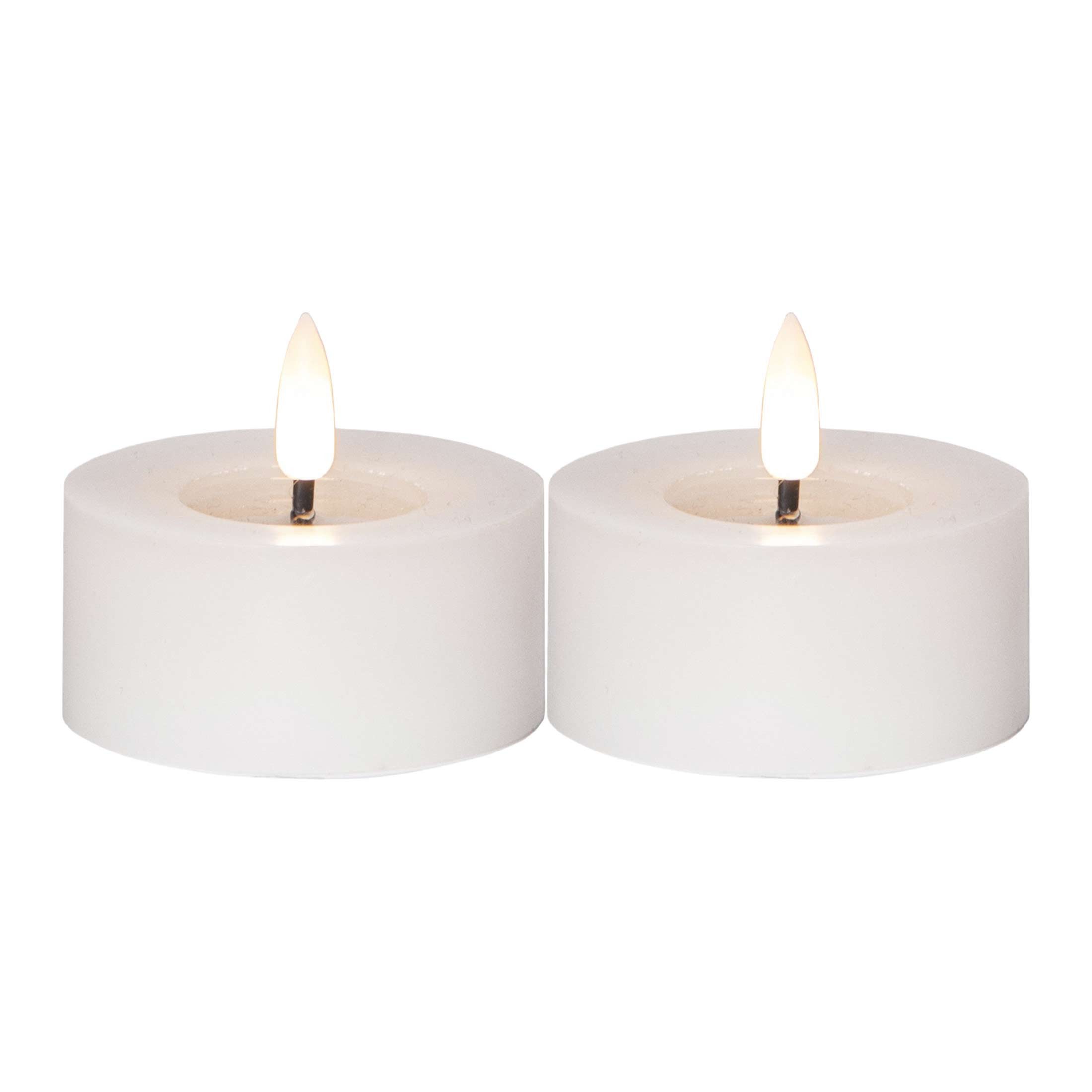 STAR TRADING LED-Kerze Flamme Flow (Set, 2-tlg), weiß 3D Flamme 6/18h Timer günstig online kaufen