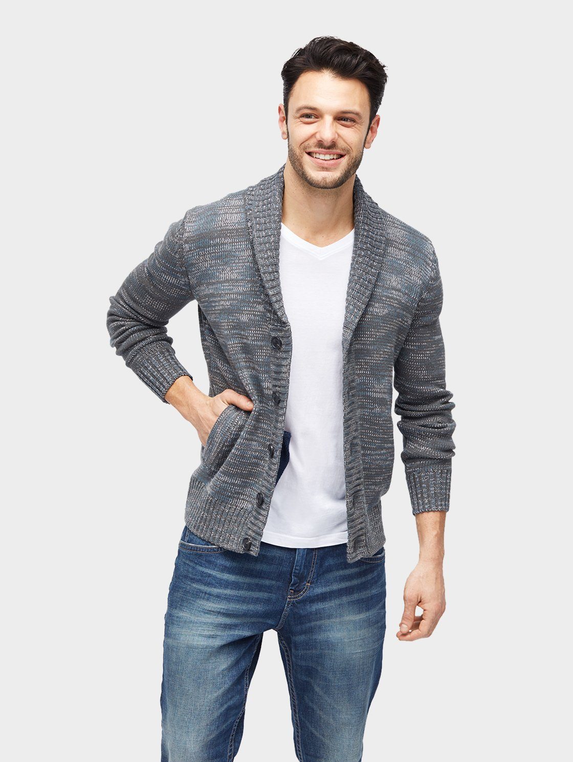 Tom Tailor Strickjacke »Strickjacke in Melange-Optik«, Langärmlig mit ...