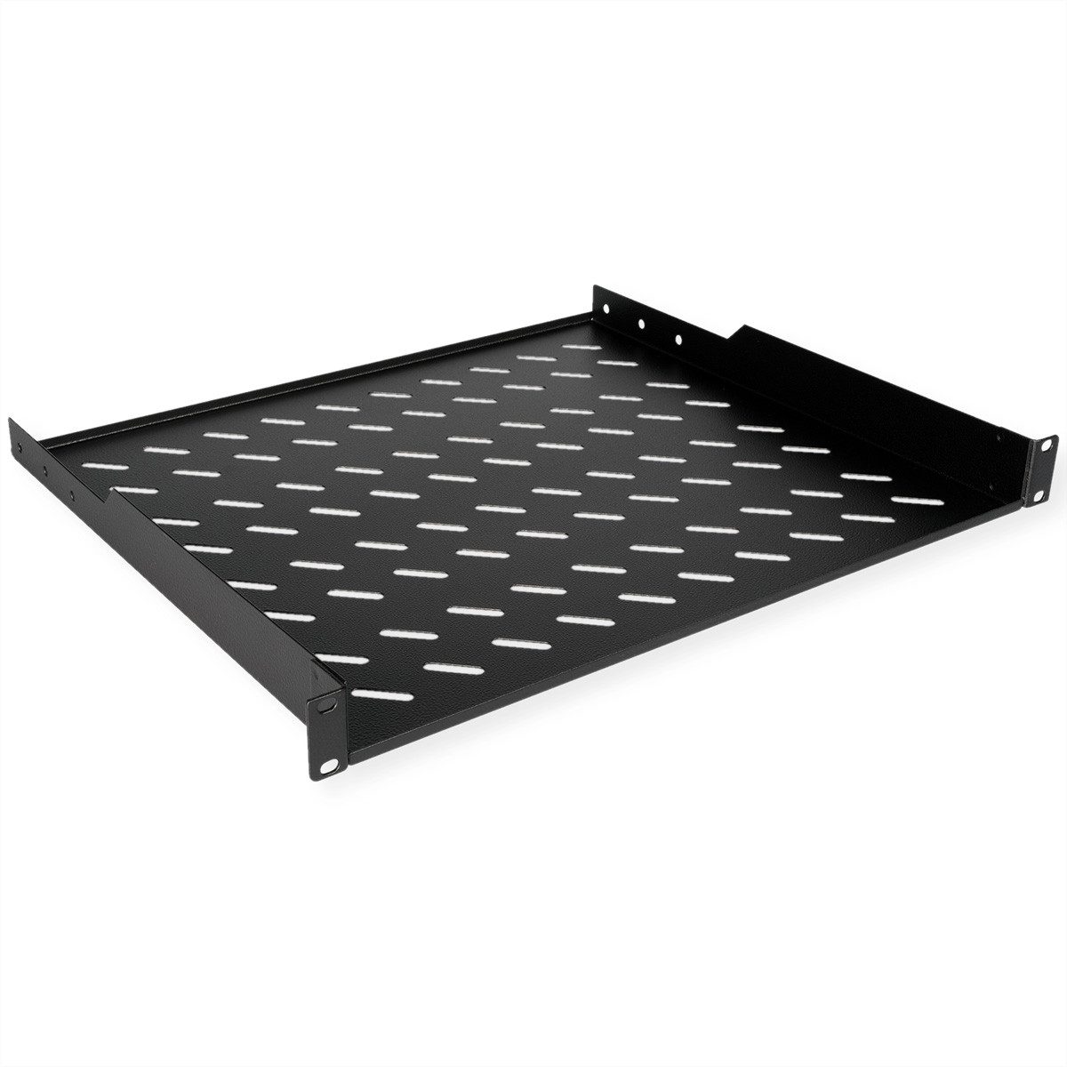 ROLINE Netzwerkschrank 19-Zoll Fachboden 1 HE 400 T, 15kg Tragkraft schwarz
