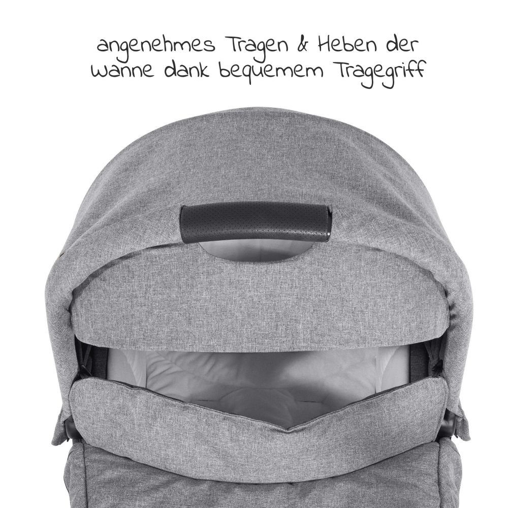 Hauck Kinderwagenaufsatz Hauck Babywanne für Buggy Colibri - Melange Grey