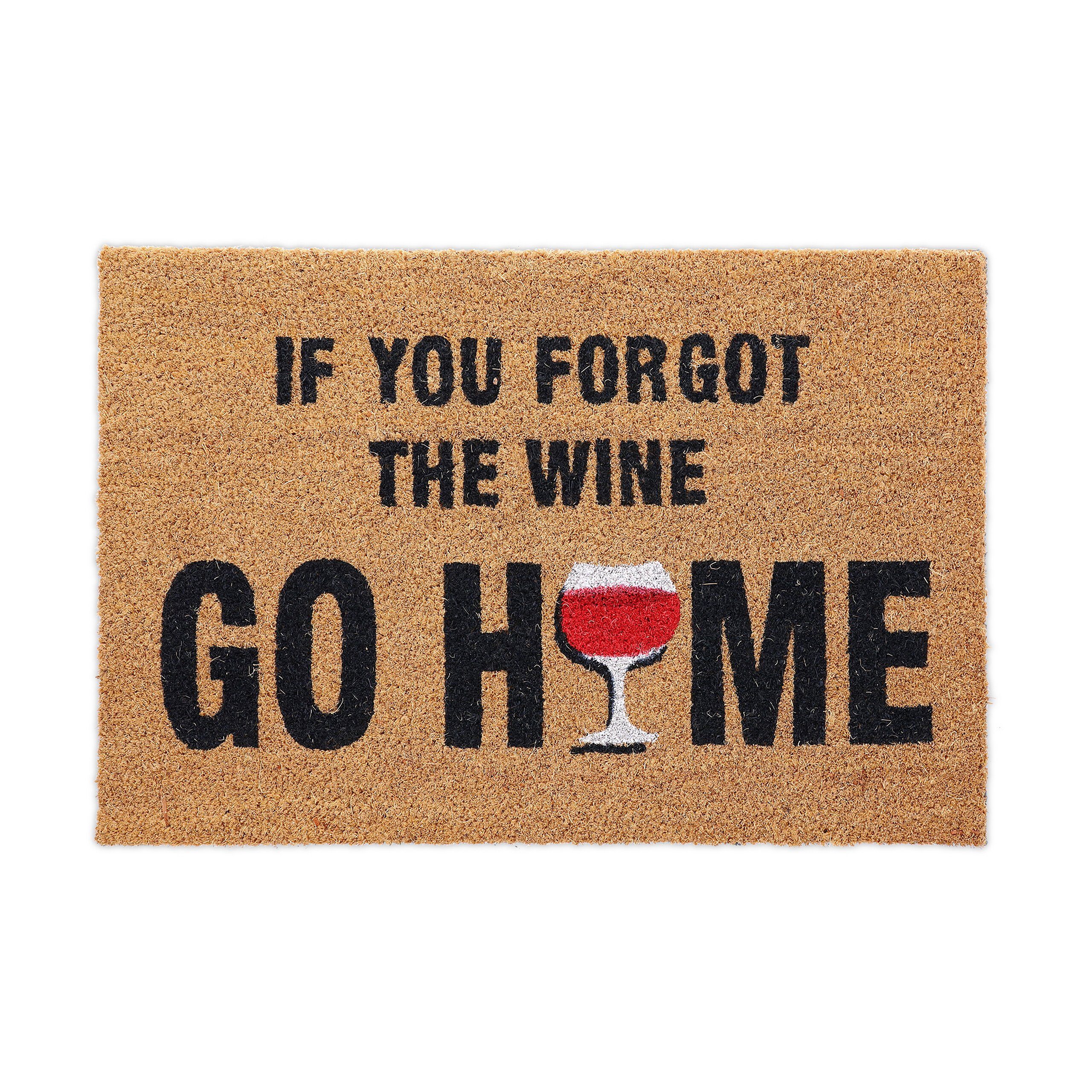 relaxdays Fußmatte Kokos Fußmatte Wein, Höhe: 15 mm günstig online kaufen