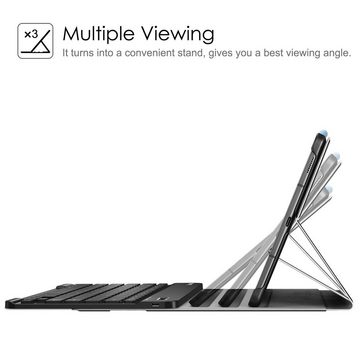 Fintie Tablet-Hülle Tastatur Hülle für Samsung Galaxy Tab S6 Lite 10.4 2022/2020 SM-P610/P613/P615/P619 - Keyboard Case mit Magnetisch Abnehmbarer Deutscher Tastatur