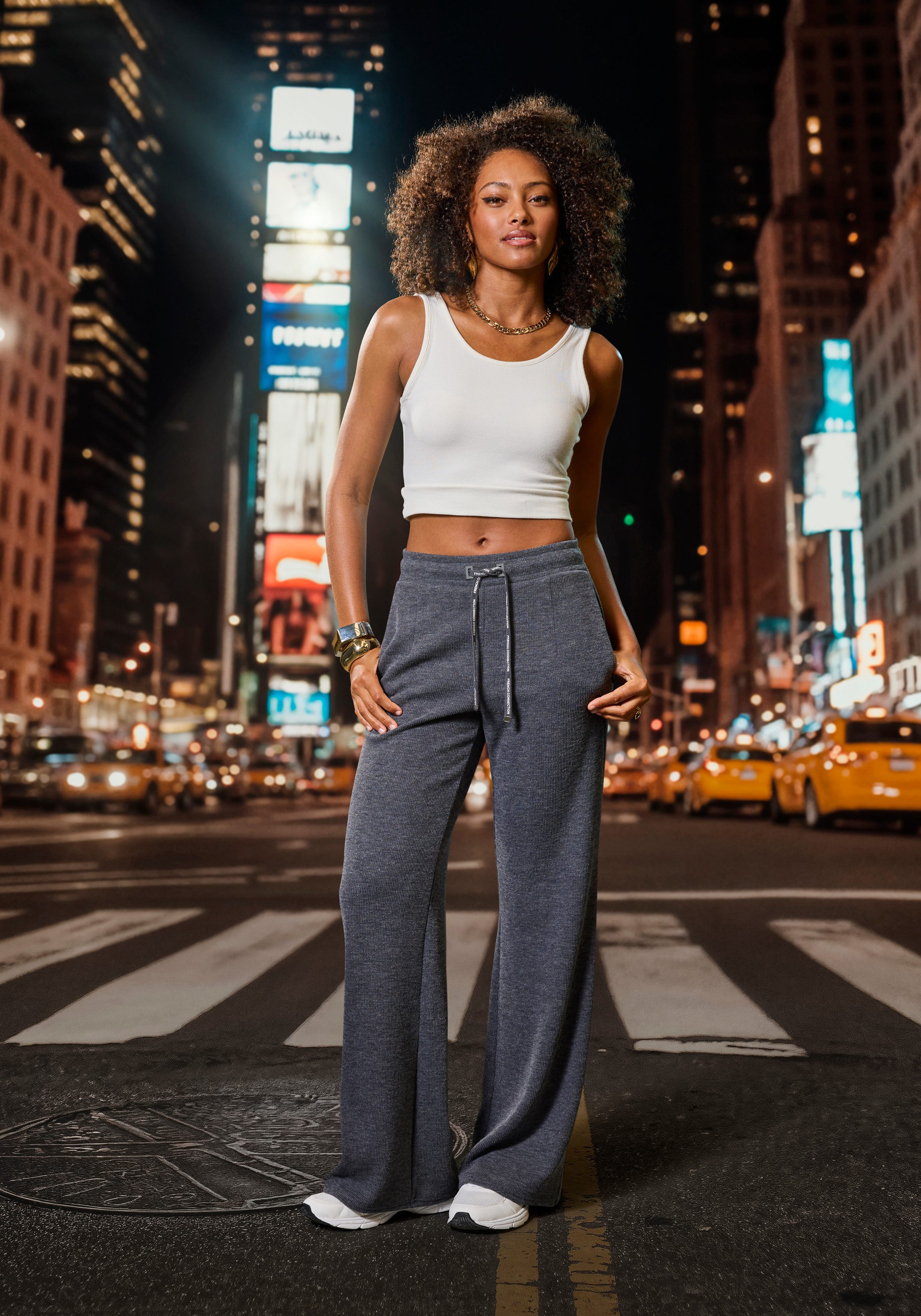 French Connection Loungepants in gerippter Strickoptik