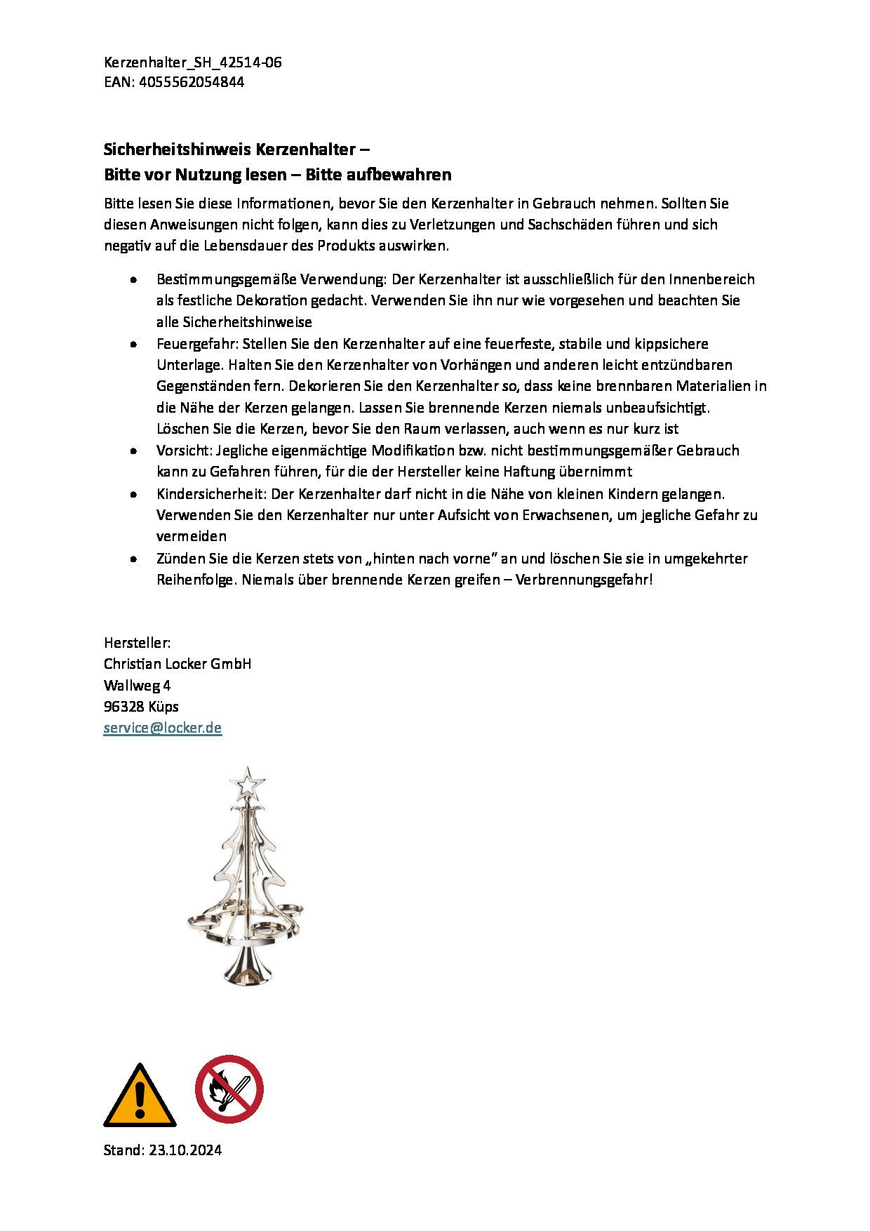 Kobolo Kerzenhalter Kerzenständer Adventskranz XMASTREE, Weihnachtsdeko Adventsdeko Kerze (Stück, 1 St., Stück), aus Metall – Bild 5 von 5