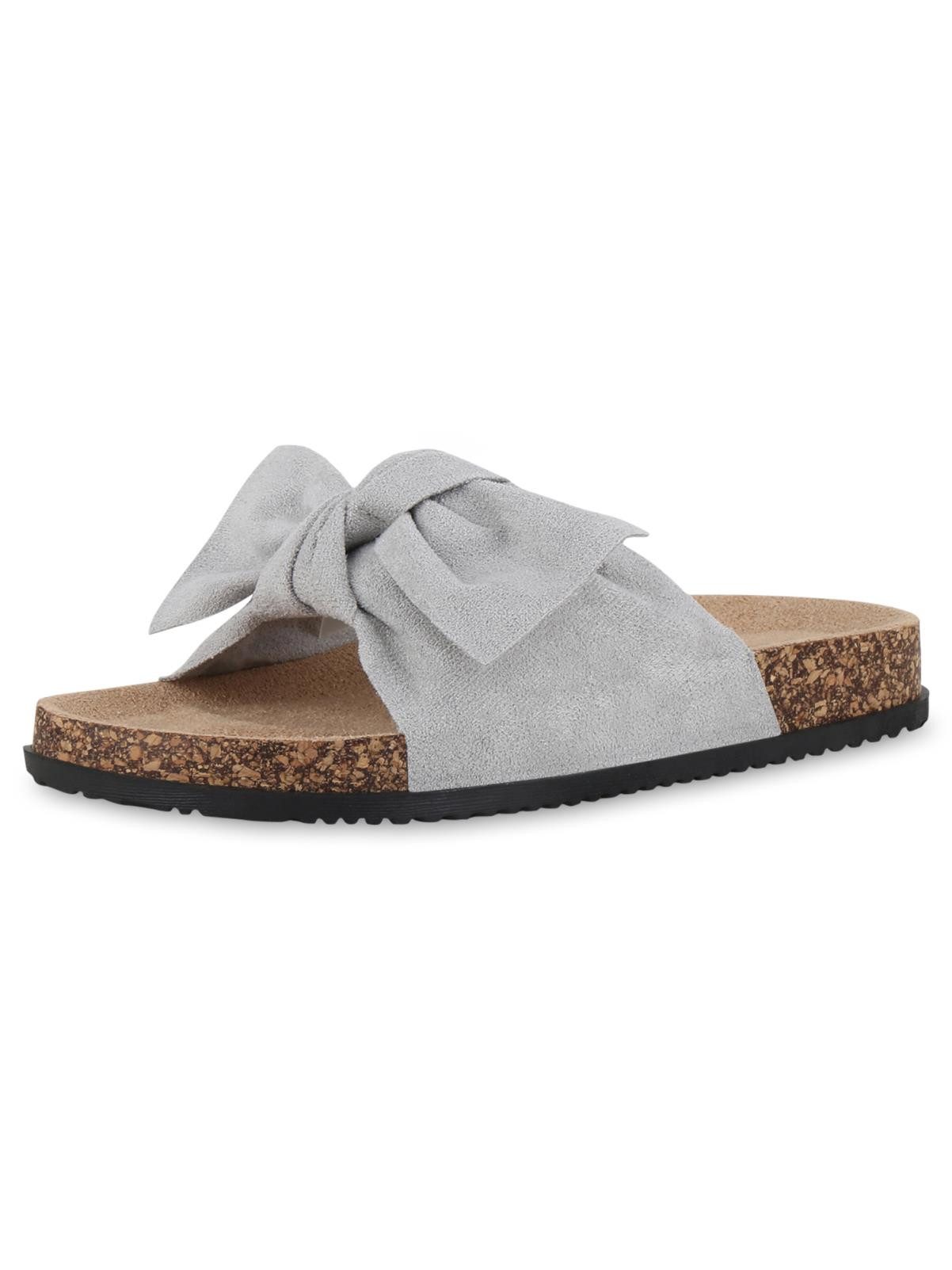 VAN HILL 833538 Pantolette Damen Sandalen Pantoletten Korkoptik Sommer Schl günstig online kaufen