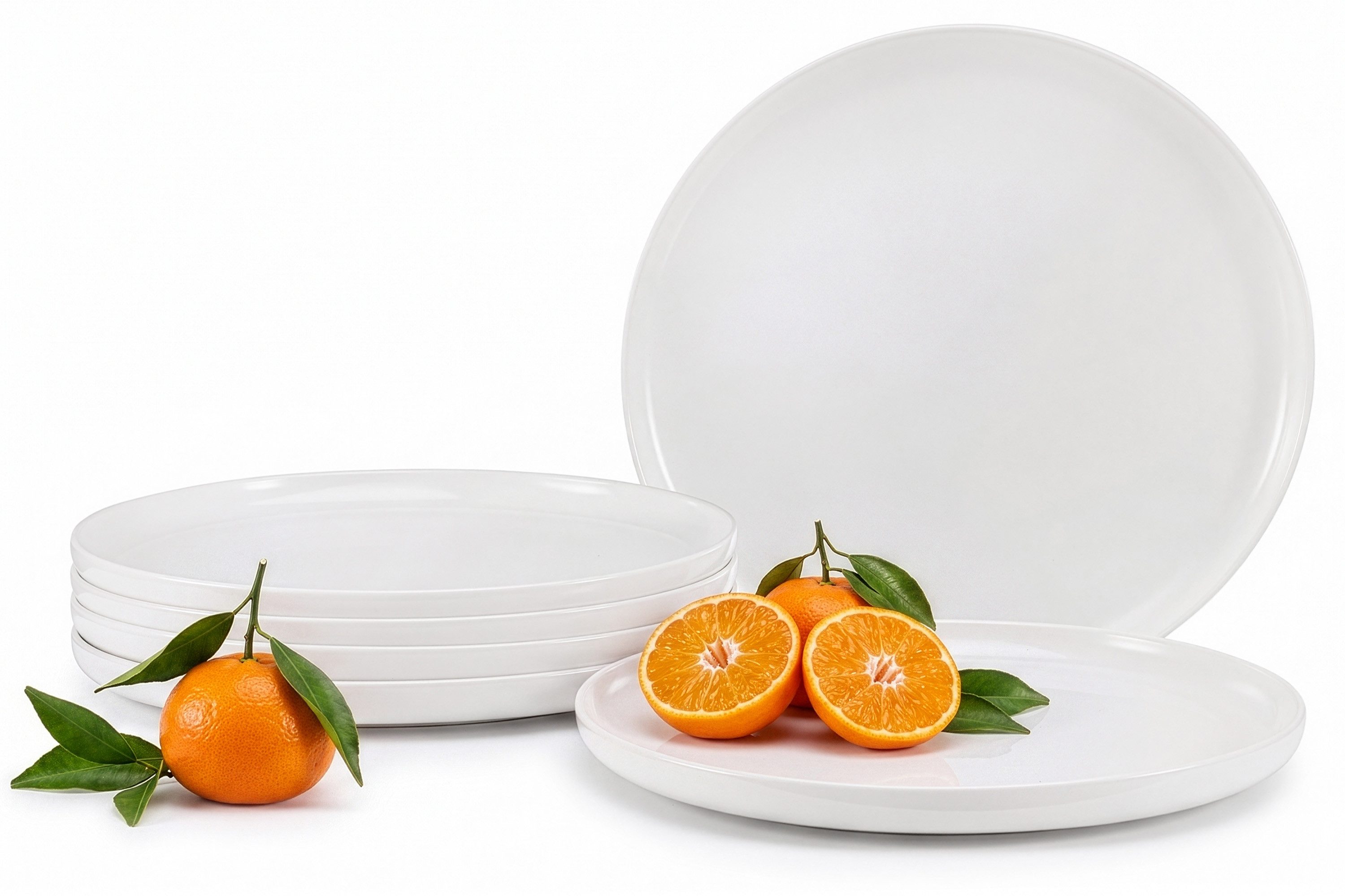 KONSIMO® Teller-Set VICTO Geschirrset hergestellt in der EU (6-tlg), 6 Personen, Steingut, spülmaschinengeeignet, mikrowellengeeignet, matt, 6x Speiseteller