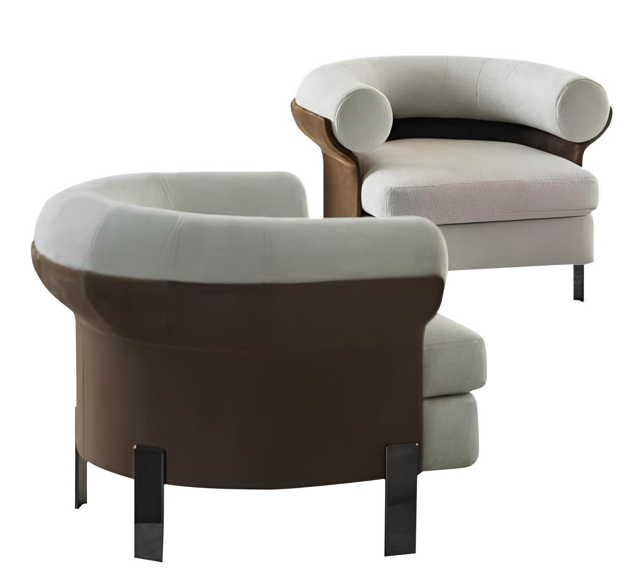 Loungesessel Luxuriöse Sessel Modern Sessel Fernseh Couch 1 Sitzer Sofa Textil