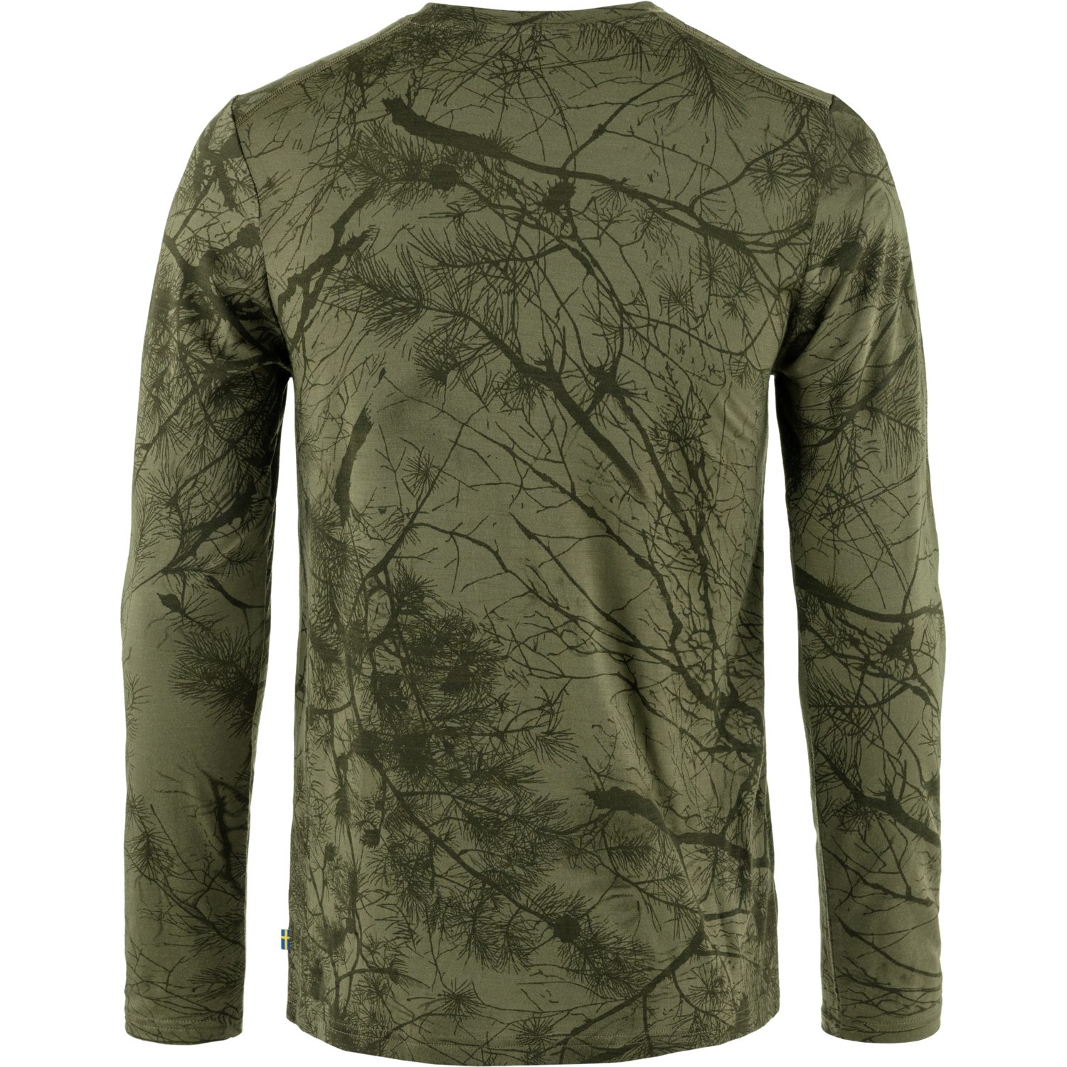 Fjällräven T-Shirt Värmland Wool LS M Green Camo