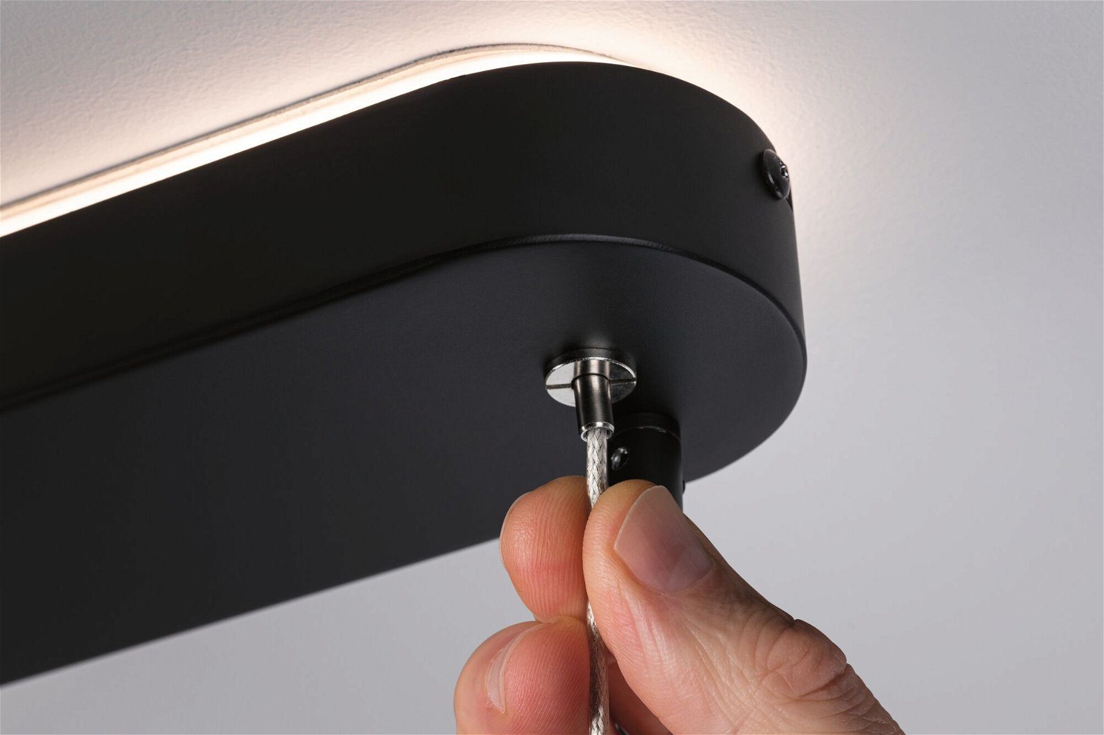 Paulmann LED Pendelleuchte Puric Pane Metall, Warmweiß, Home fest schwarz dimmbar Smart 6x6W integriert, Zigbee 230V LED Effect