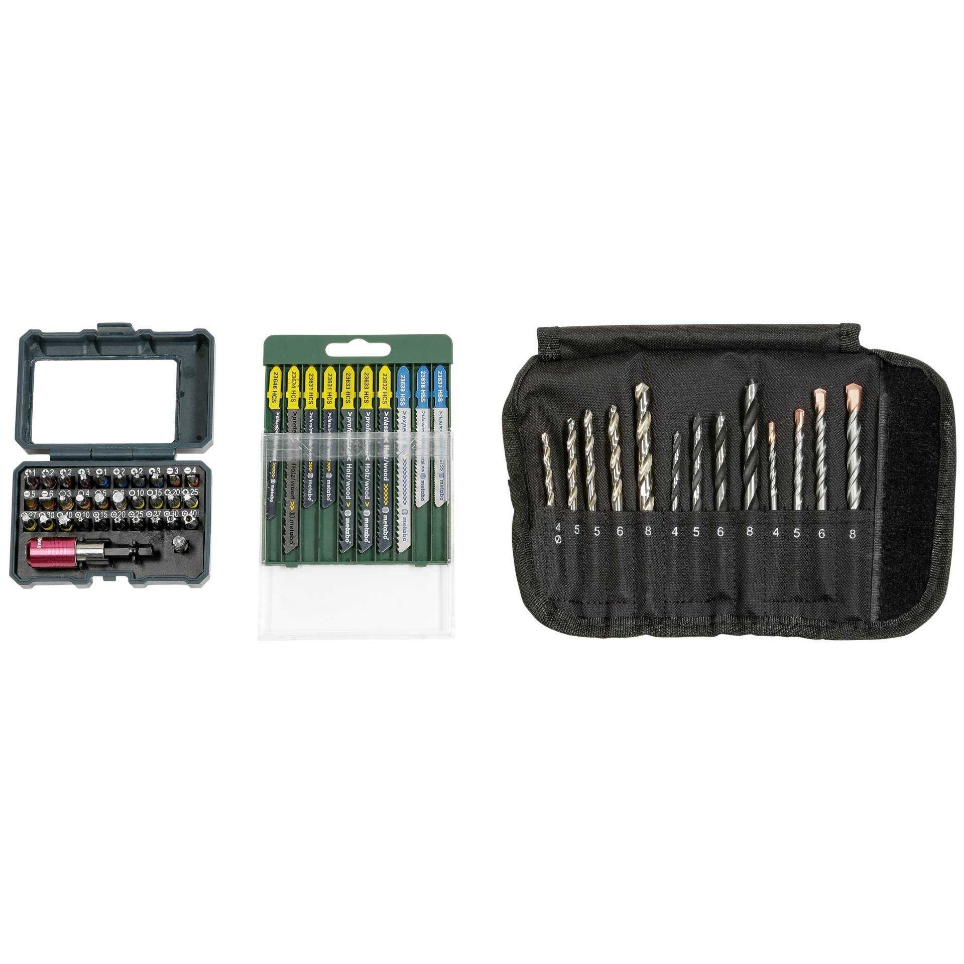 Akku-Multifunktionswerkzeug Metabo - Jig saw blade, screwdriver and drill bit set - 55 Stücke