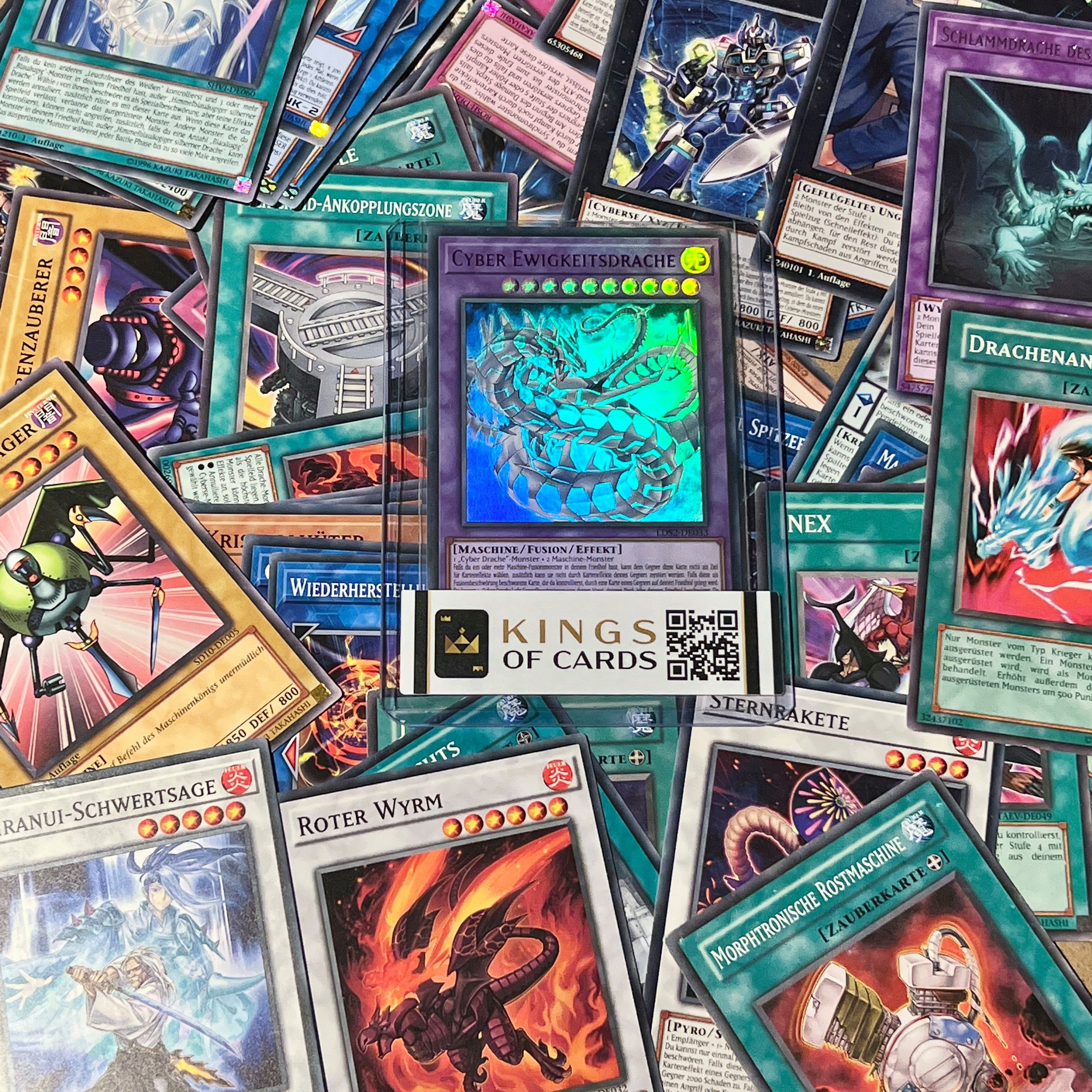 KingsofCards Sammelkarte Yu-Gi-Oh! Set mit 50 Karten und einer Holokarte - EN