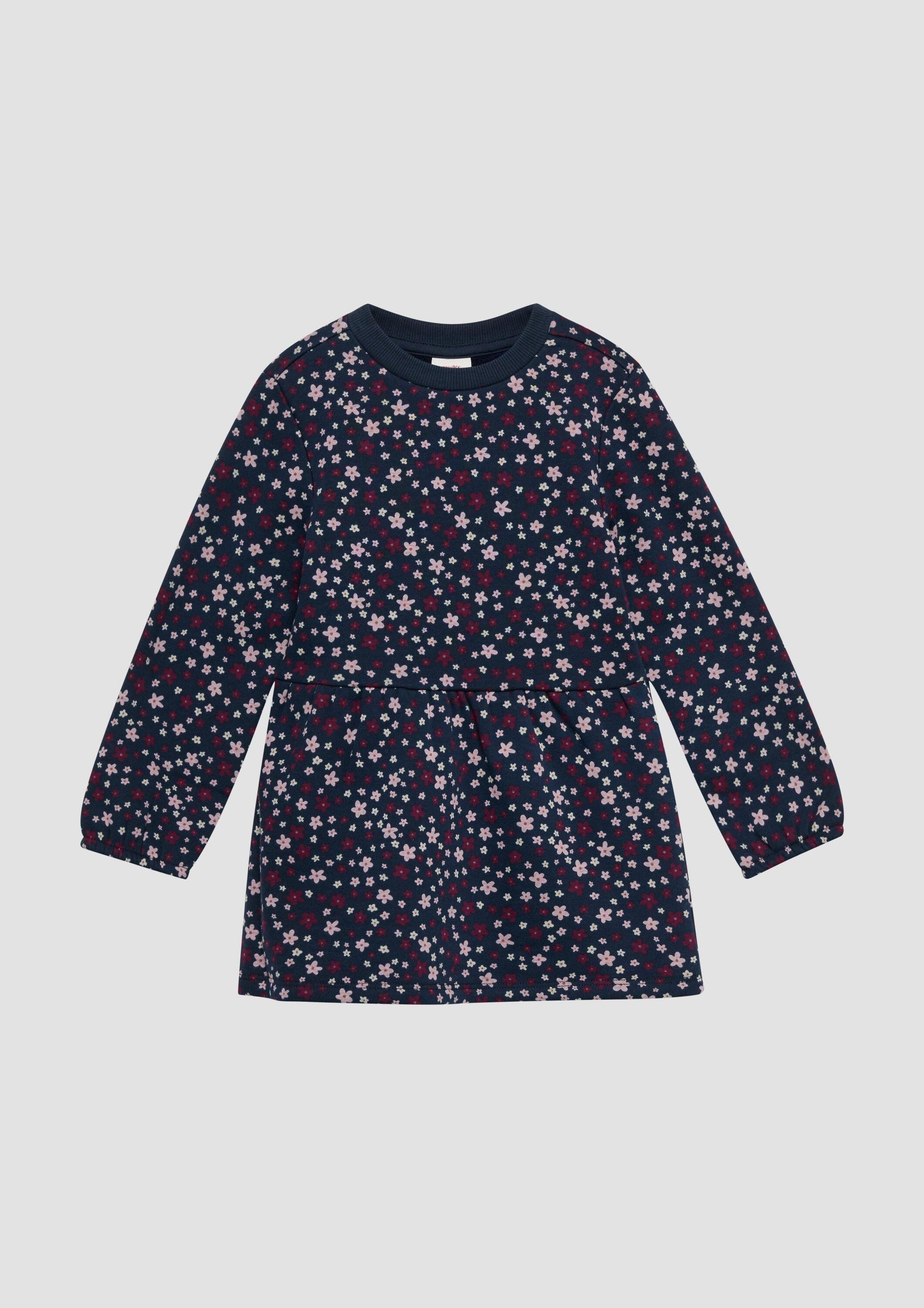 s.Oliver Minikleid Kleid Gemustertes Kleid aus Thermofleece (1-tlg)