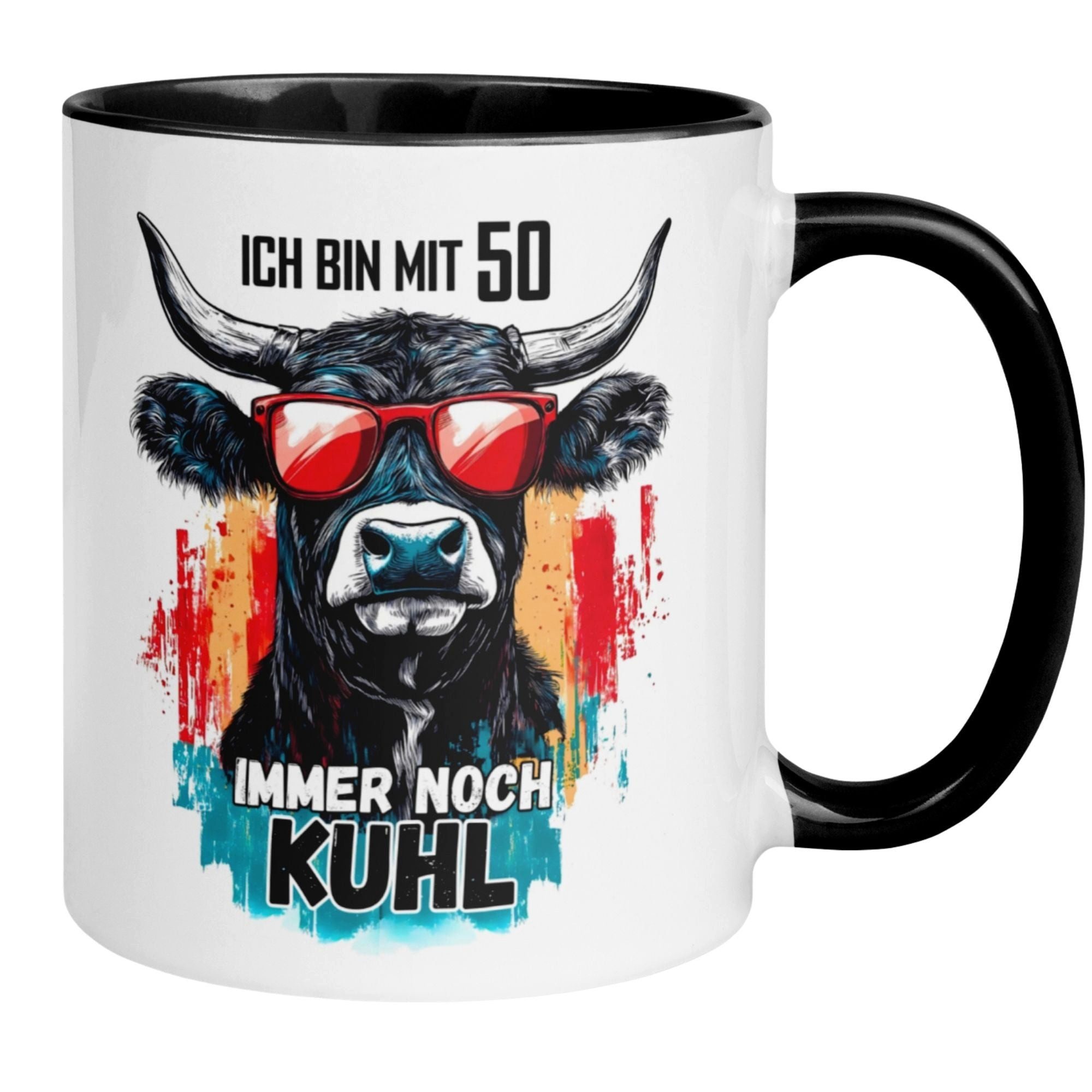 Momentals Tasse 50. Geburtstag Mann Frau – 50 und immer noch Kuhl – Männer Frauen, Beidseitiger Druck · Links- & Rechtshänder · Spülmaschinenfest