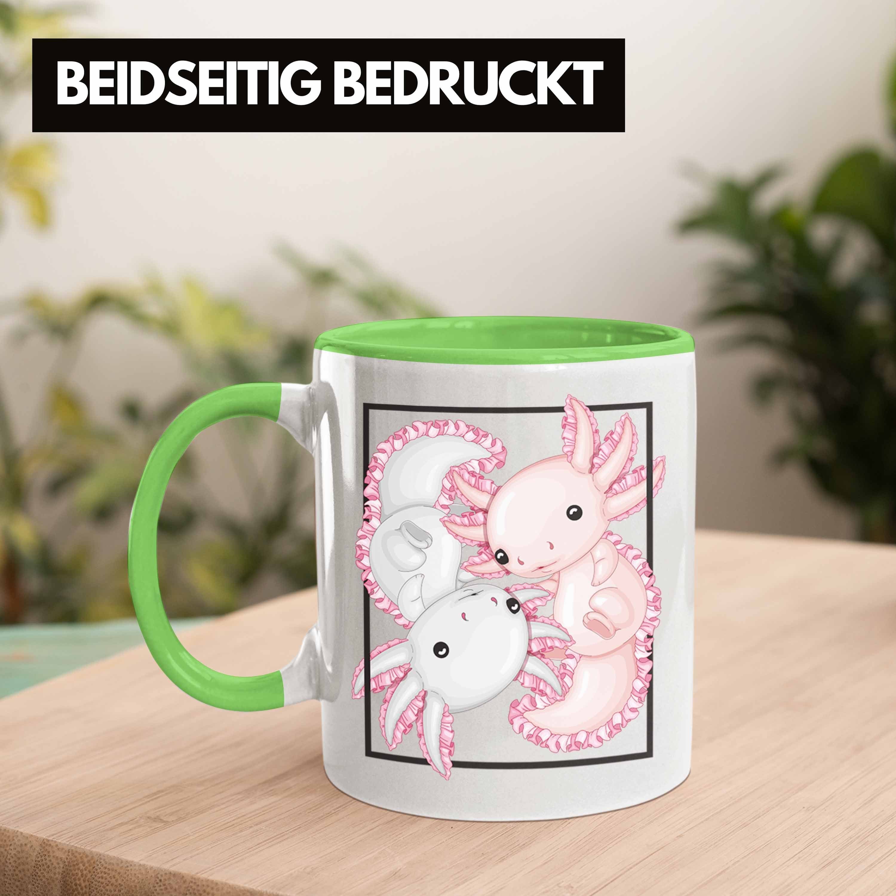 Besitzer Trendation Schwanzlurch Grün Axolotl Geschenkidee Geschenk Tasse Tasse