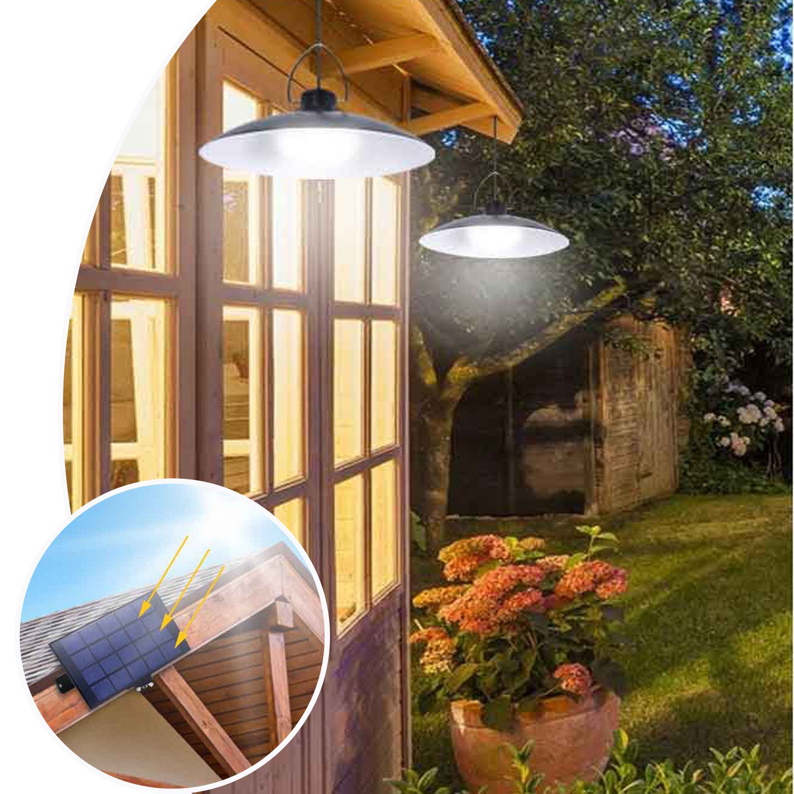 MUPOO LED Solarleuchte Solar Hängelampen 1/2/3/4 günstig online kaufen