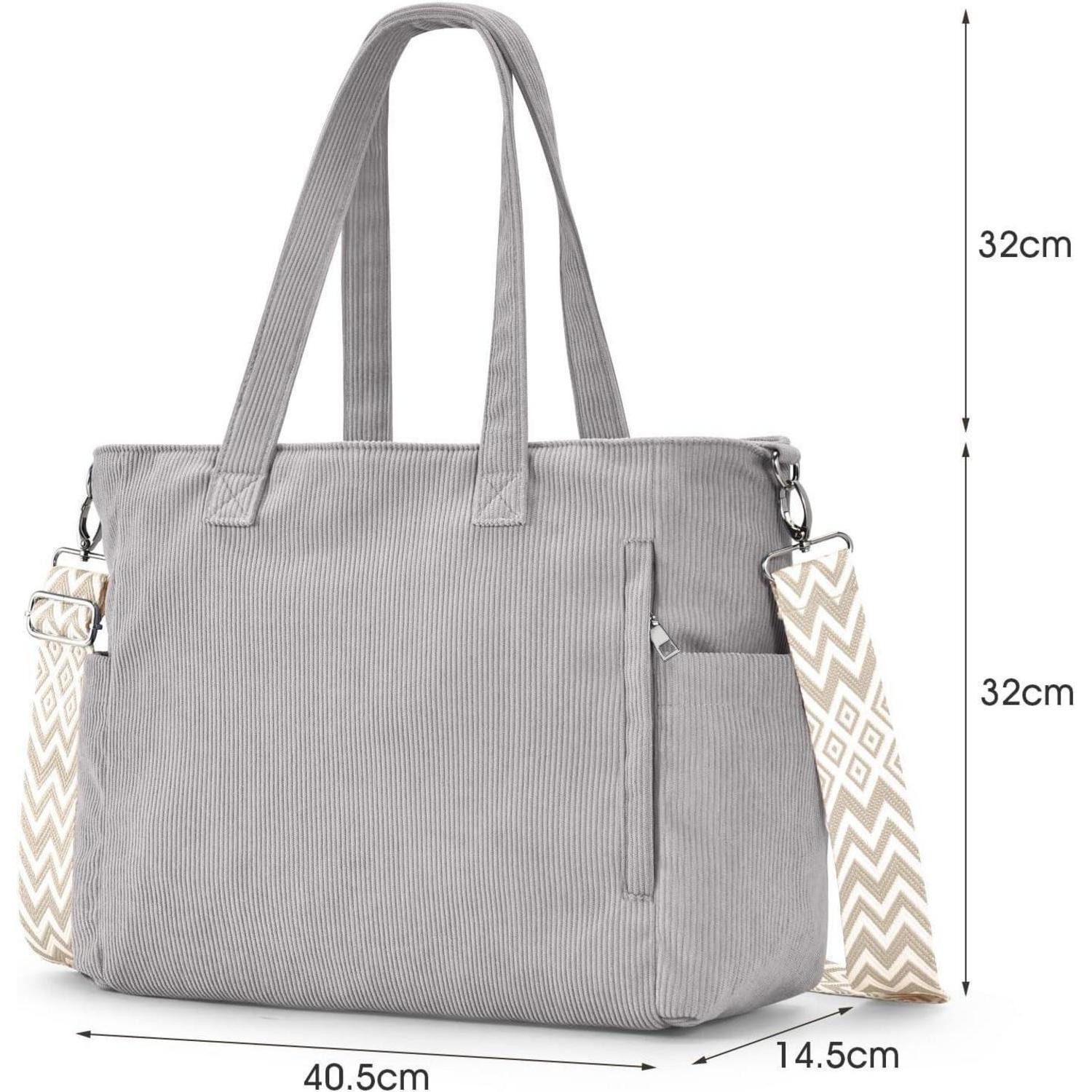 LuxusKollektion Handtasche Damen Cord Umhängetasche Groß Tote Bag Crossbody mit Schultergurt