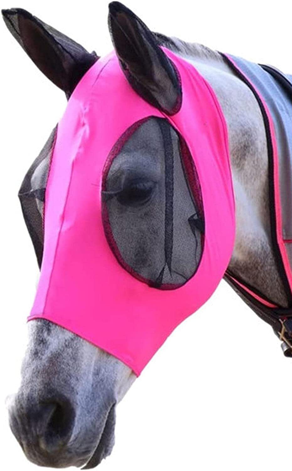 zggzerg Fliegenmasken Zggzerg Pferd Fliegenmaske Hervorragender Komfort Heißes Rosa | Fliegenmasken