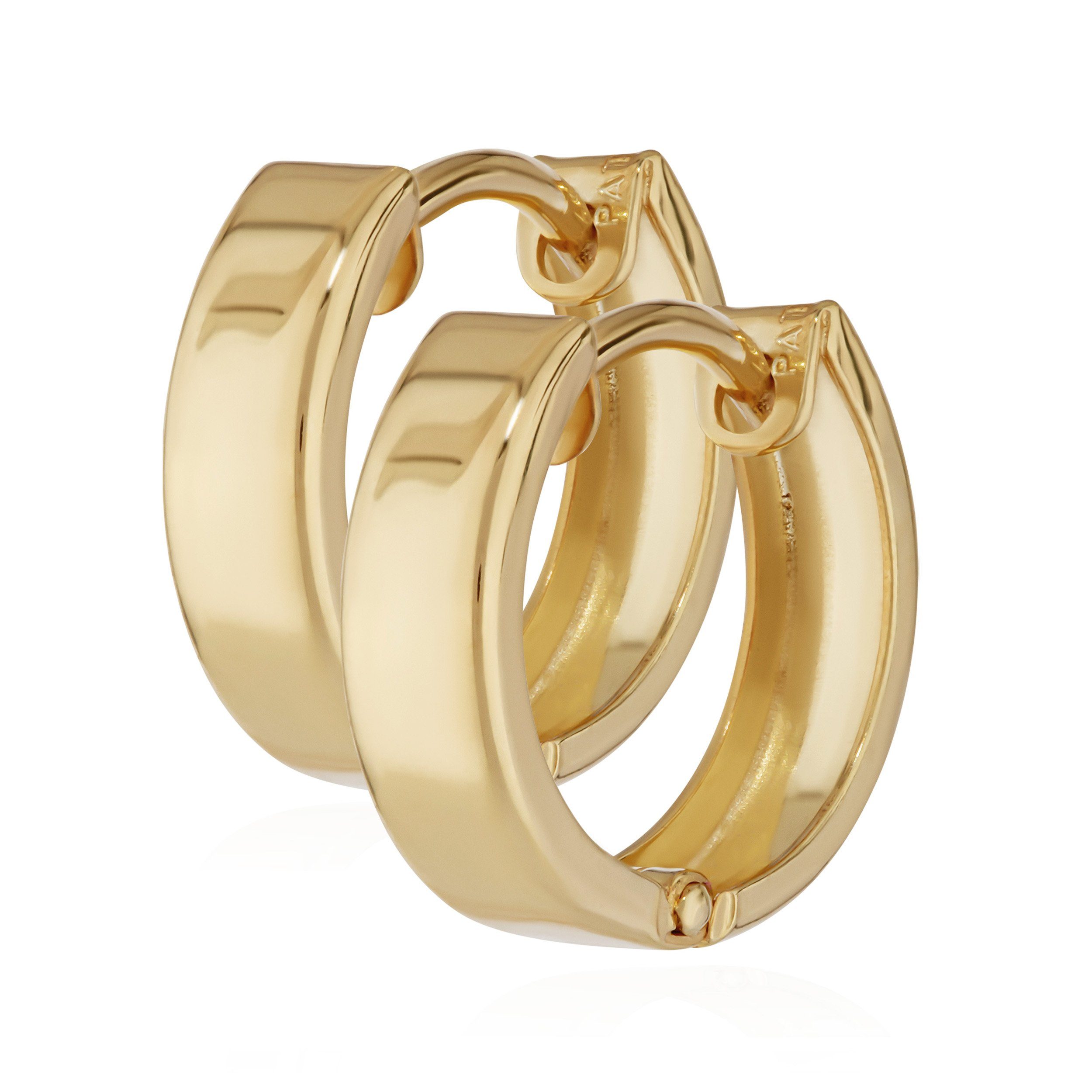Klappcreolen Paar 333 Gelbgold Klappcreolen Ohrringen 12,4 X 3