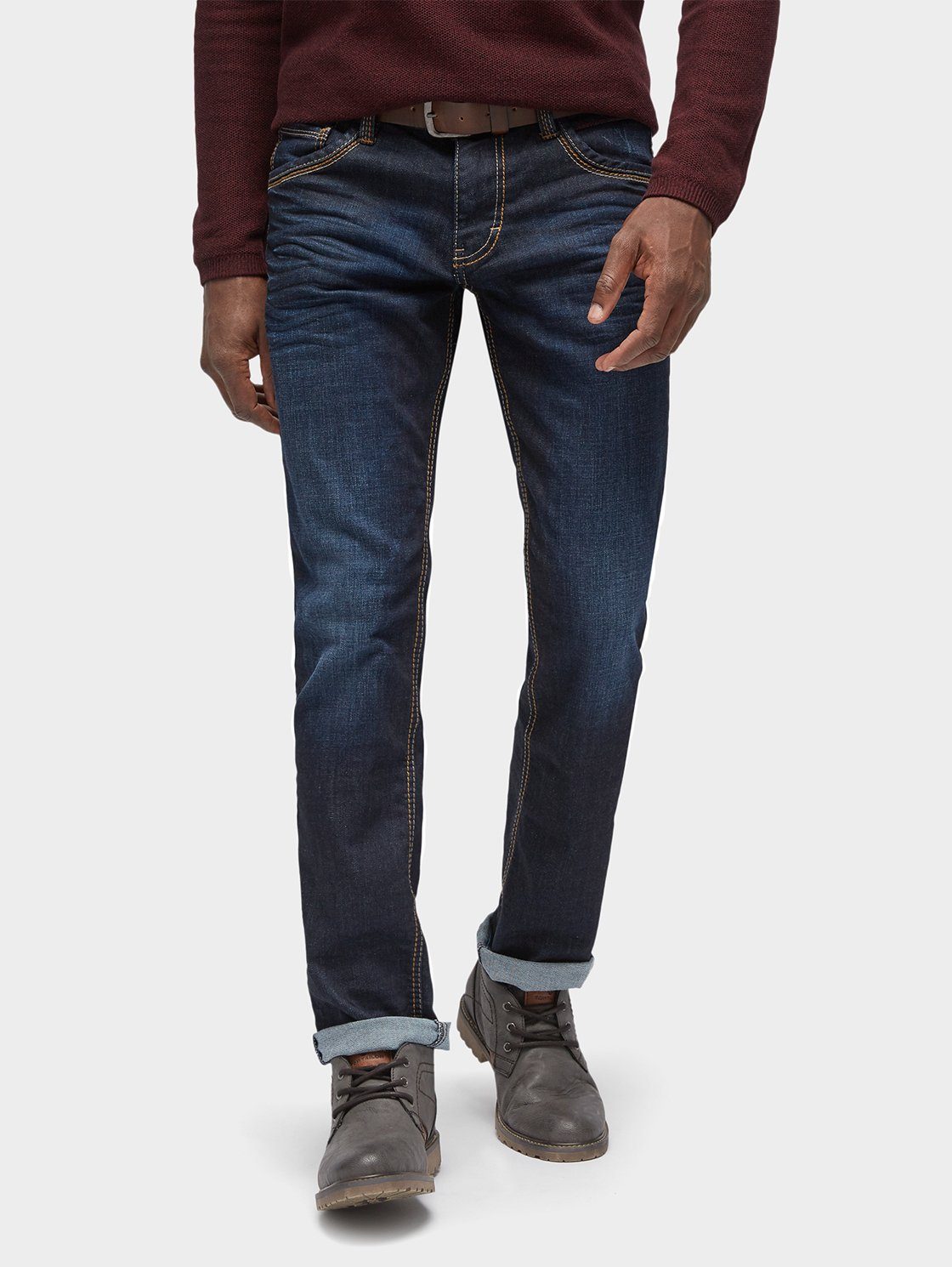 Tom Tailor Straight-Jeans »Marvin Straight Jeans«, Mit Logo-Badge am ...
