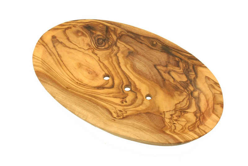 Olivenholz-erleben Seifenschale Seifenschale oval, Breite: 12 cm