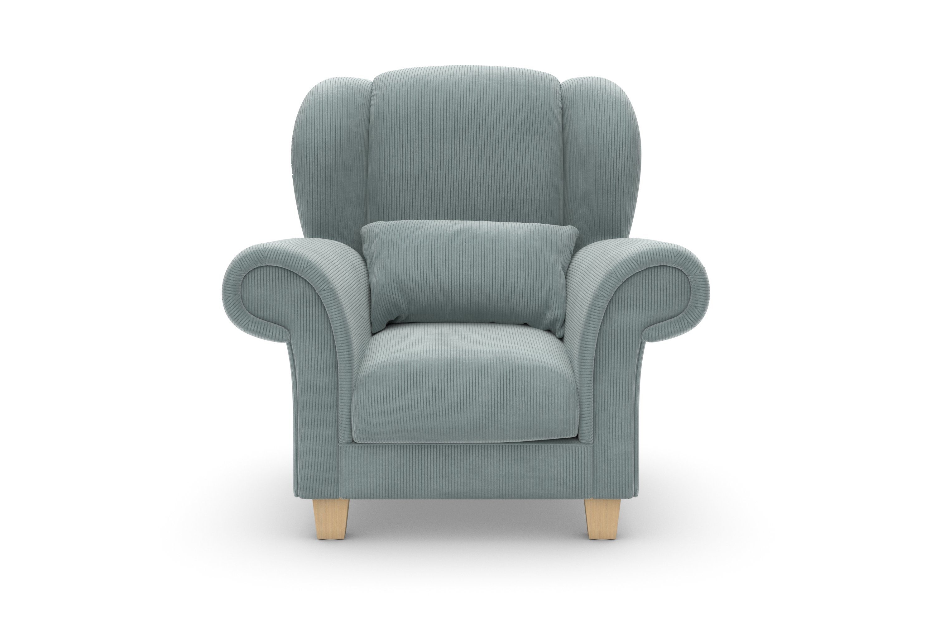 Home affaire Ohrensessel (1-St), Ohrenseesel Sitzkomfort mit Queenie Design weichem zeitlosem und softem